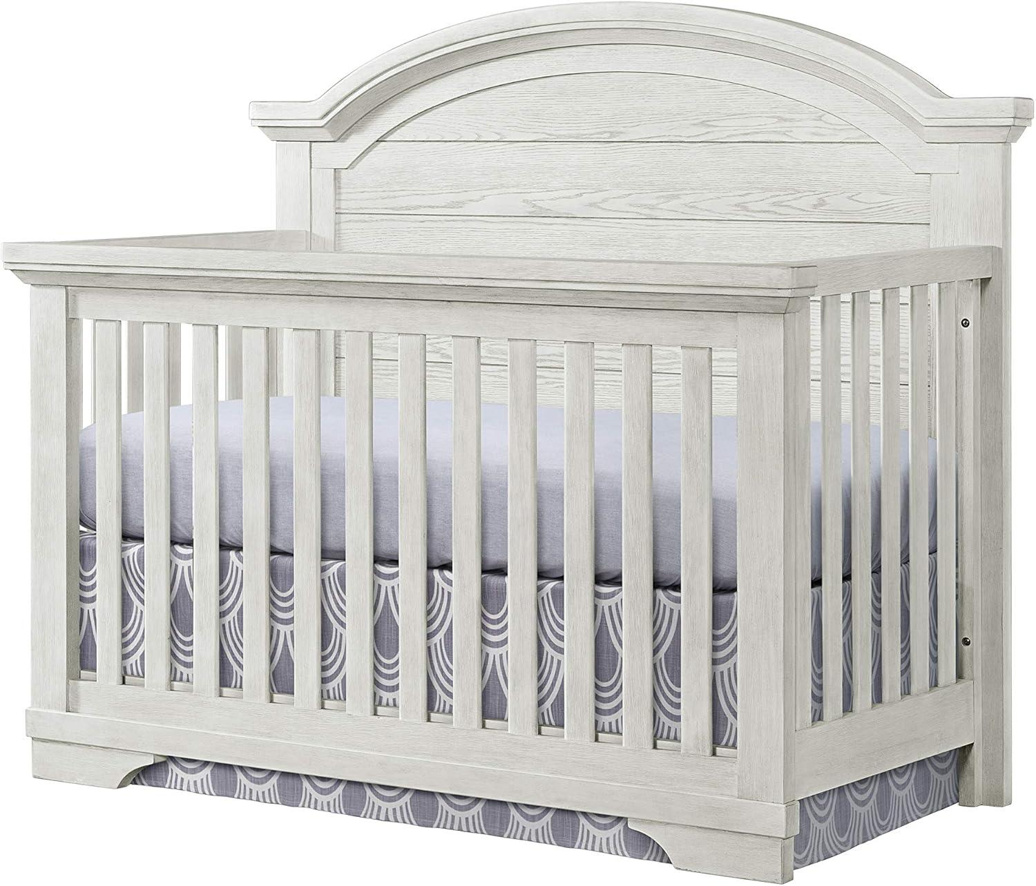 Westwood Design Foundry Wood Arch Top Convertible Crib in White Dove