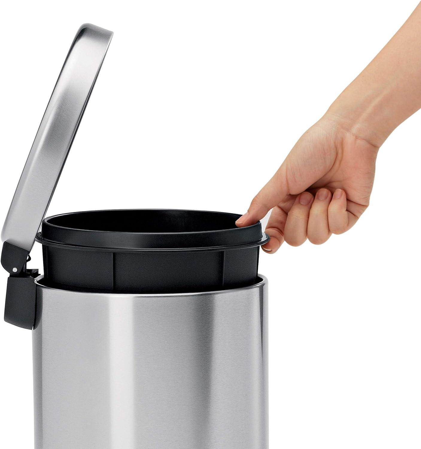 simplehuman 4.5 Liter / 1.2 Gallon Round Bathroom Step Trash Can