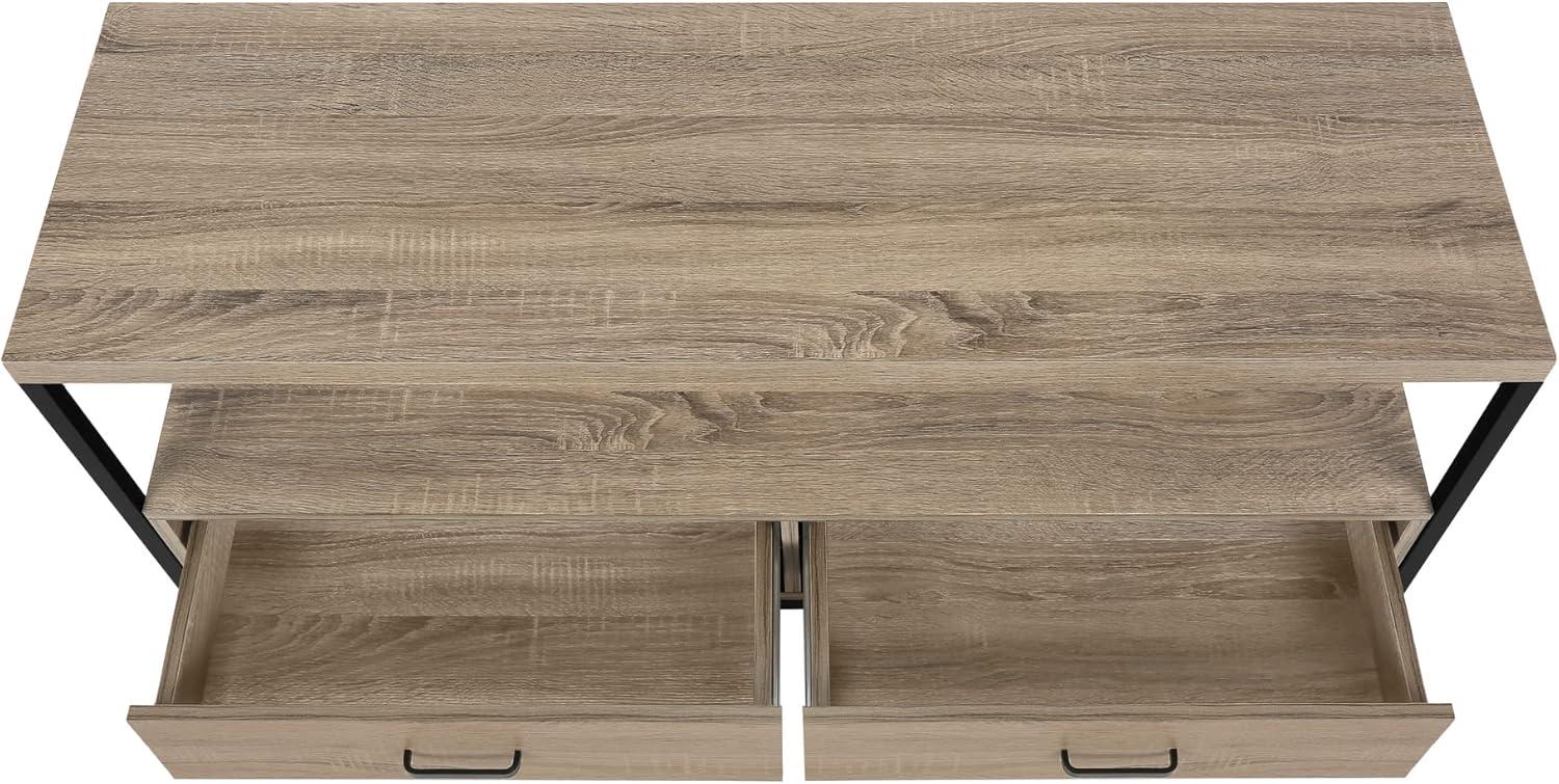 Ophelia & Co. Tv Stand, 48 Inch, Console, Media Entertainment Center, Storage Drawers, Living Room, Bedroom, Laminate, Metal, Contemporary, Modern