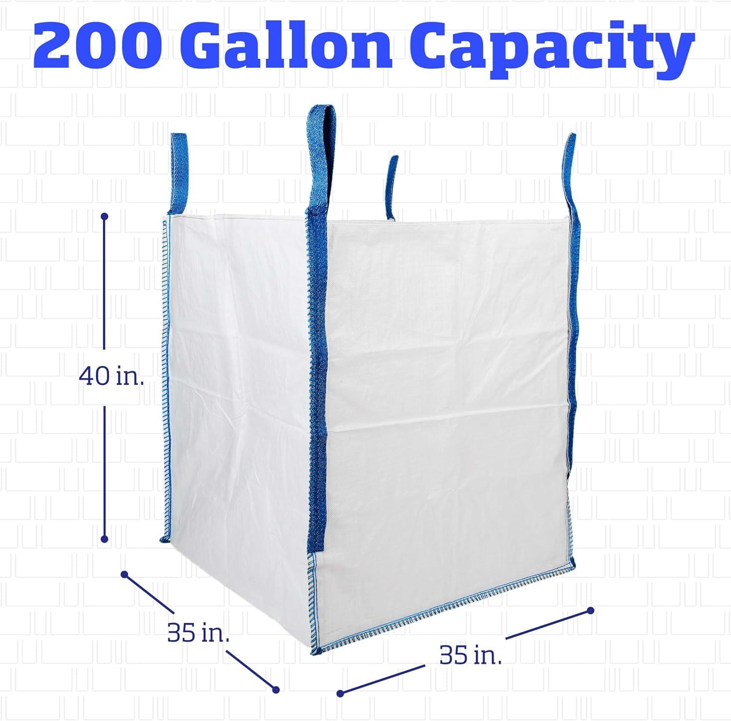 DuraSack 200-Gallon White Heavy Duty Polypropylene Construction Bag
