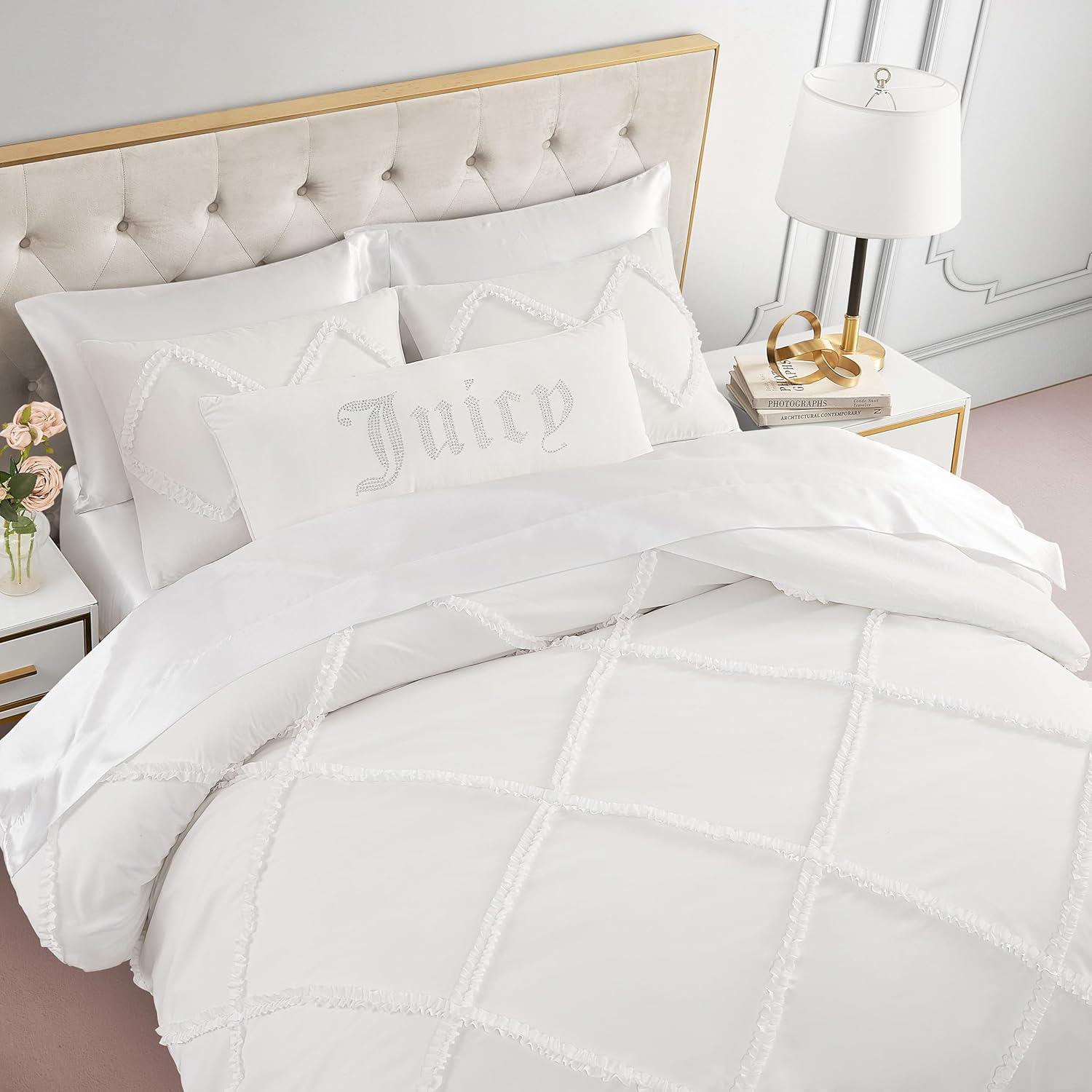 Juicy Couture Juicy Couture Diamond Ruffle Reversible Comforter & Shams Bedding Sets