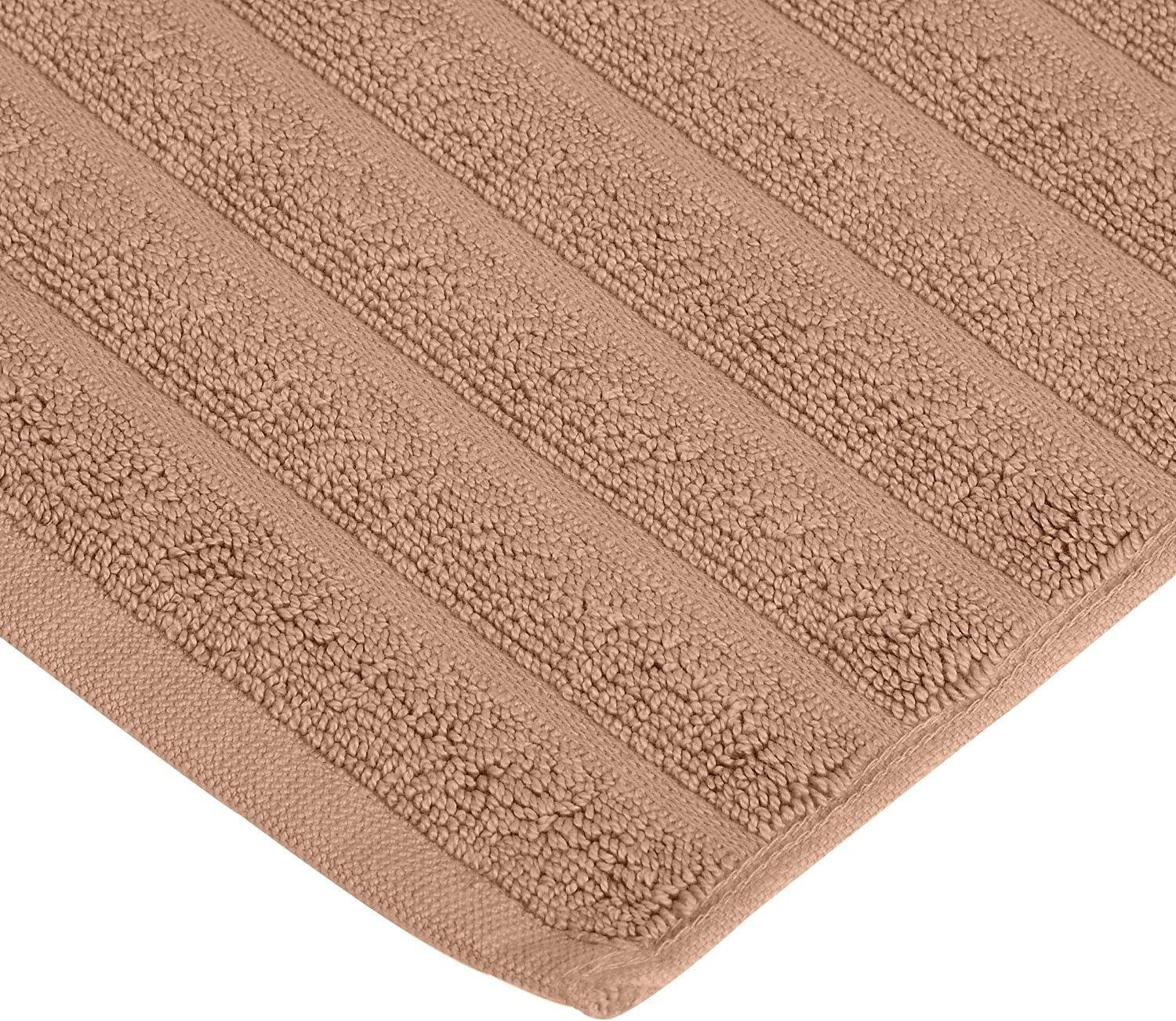 Superior Ortley Eco-Friendly Cotton Bath Mat Set of 2-Piece, Coffee