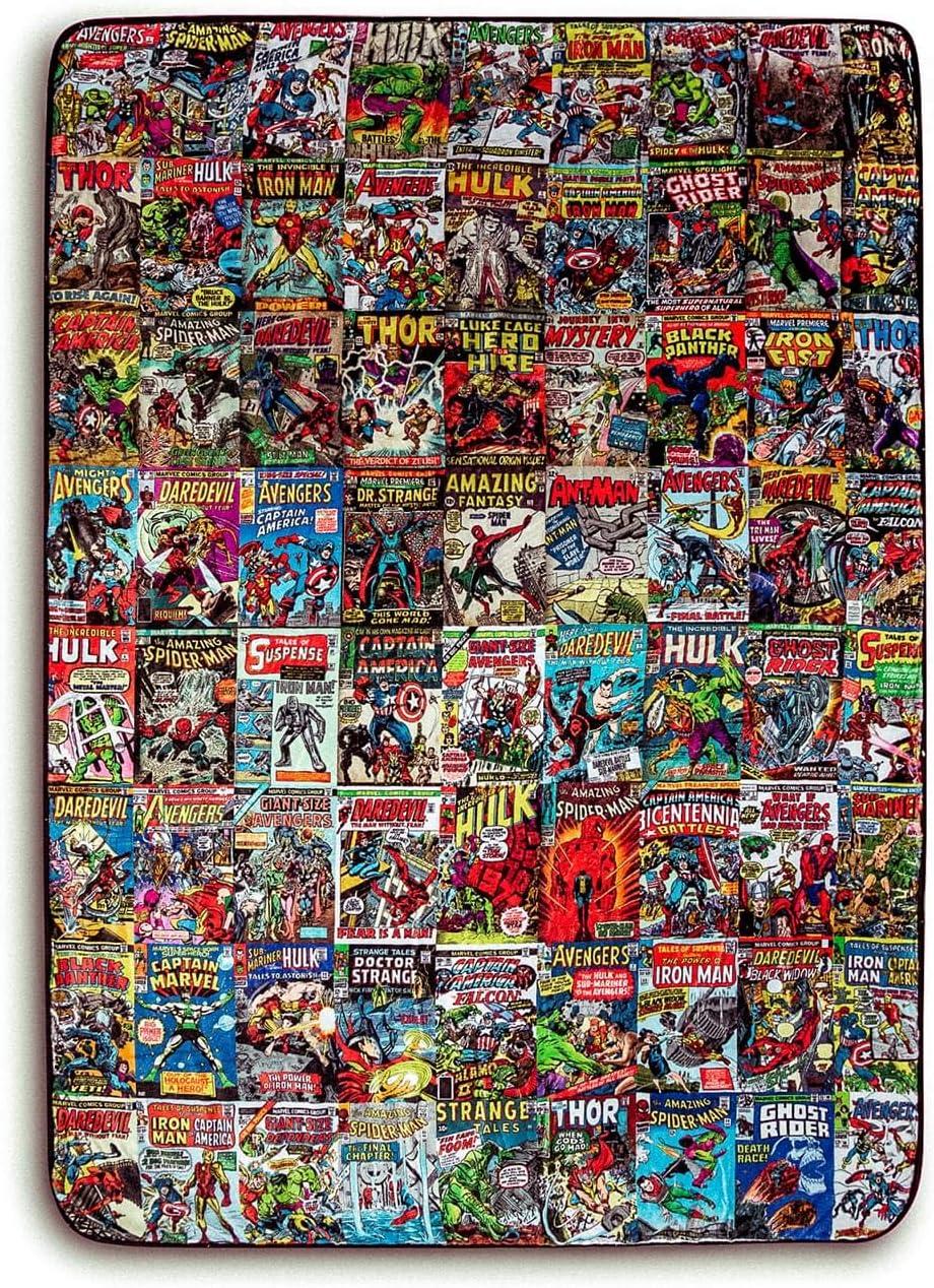 Surreal Entertainment Marvel Comics Oversized Fleece Throw Blanket | 54 x 72 Inches