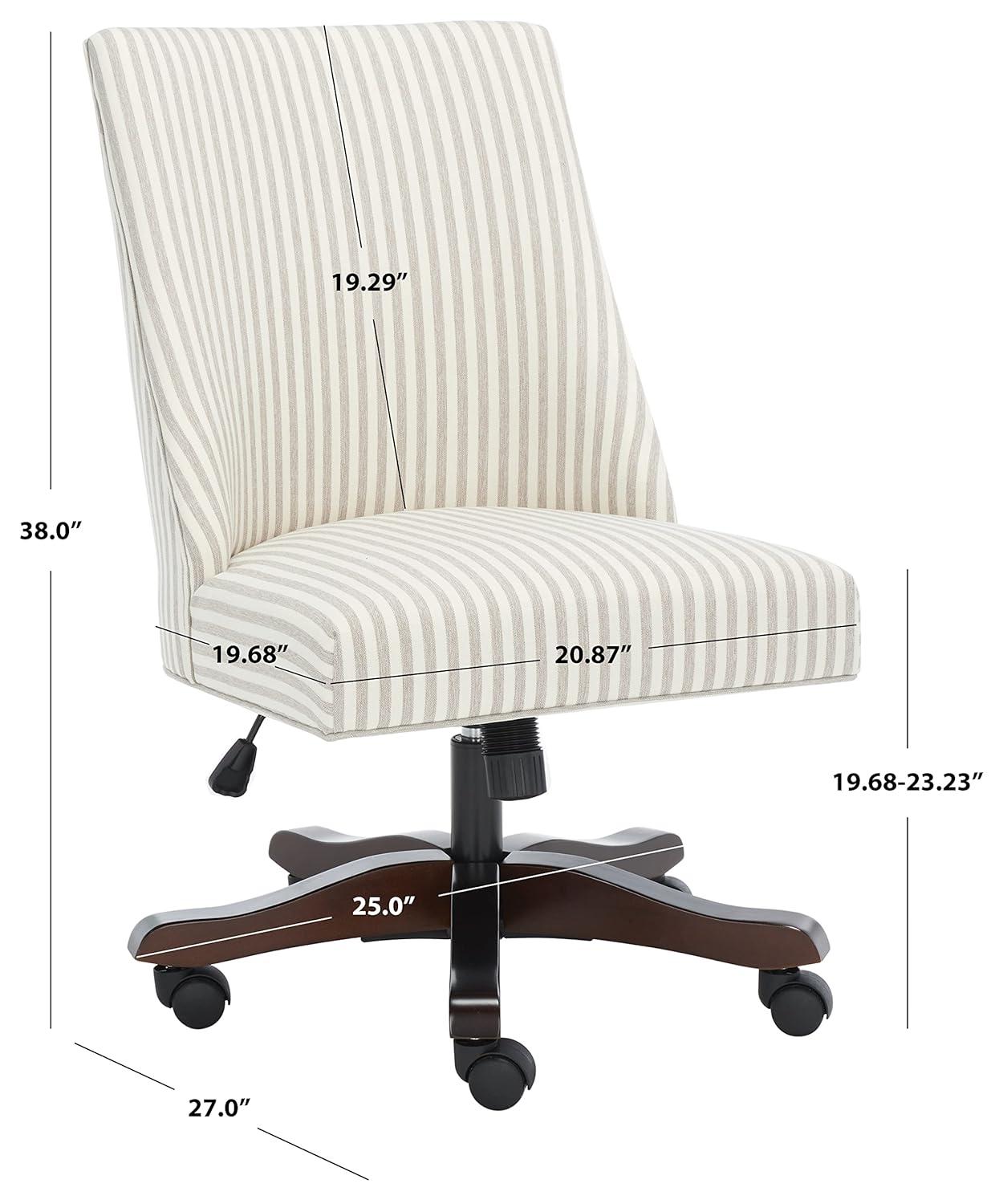 Scarlet Desk Chair - Beige Stripe - Safavieh