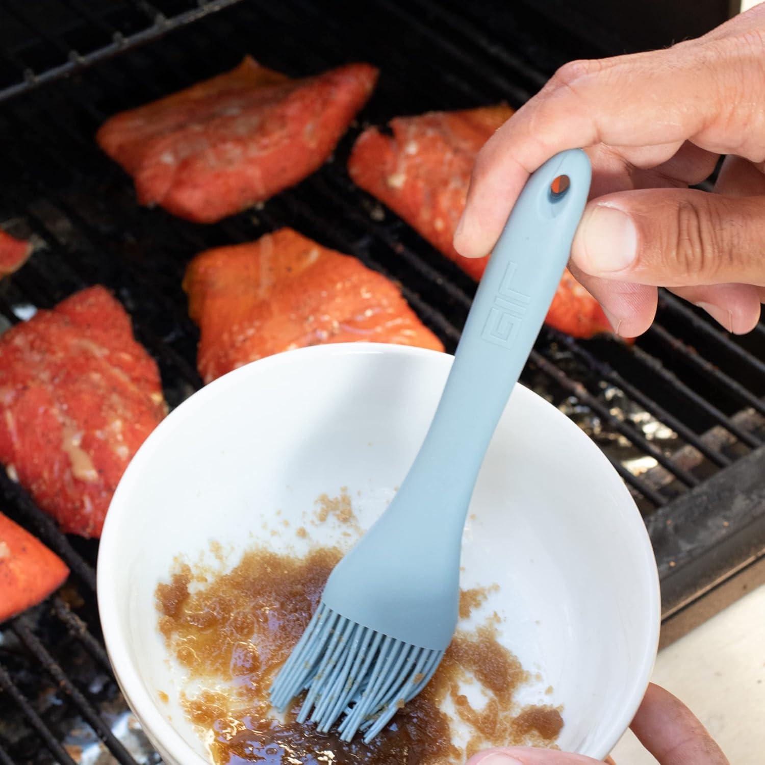 Red Silicone Heat-Resistant Grill Basting Brush