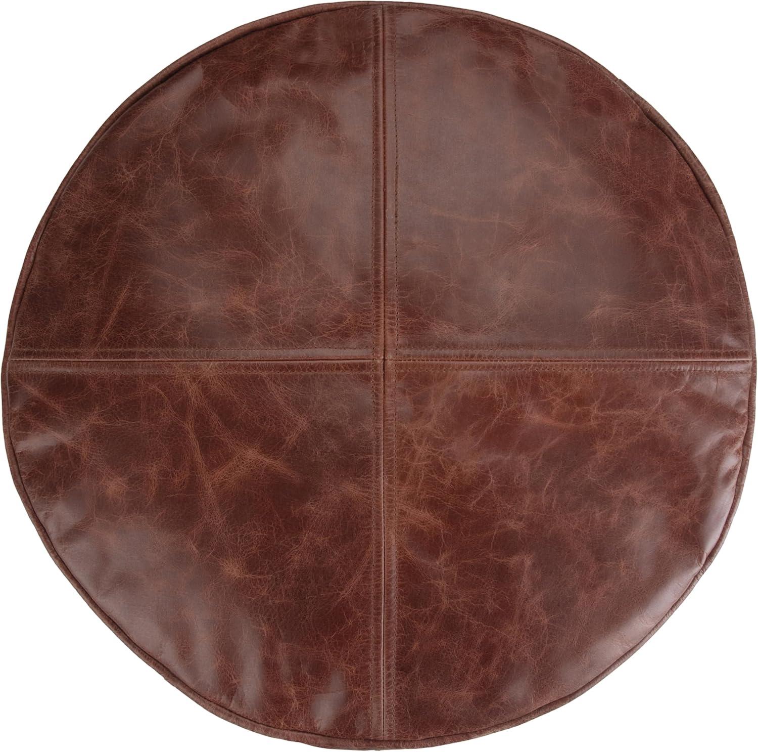 Simpli Home Connor 18"W Round Pouf