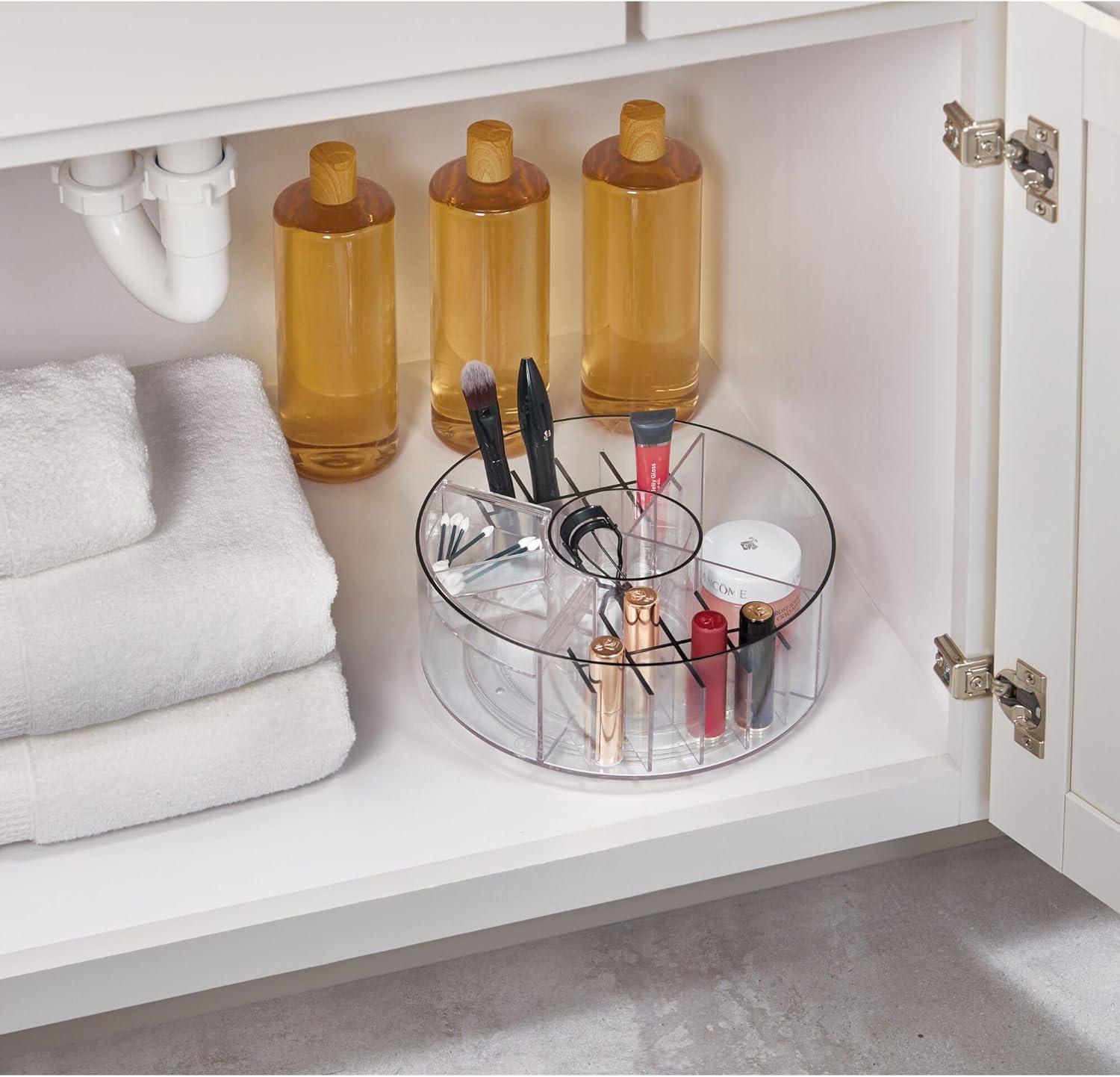 iDesign iDesign’s Onyx Collection Cosmetic Carousel, Clear