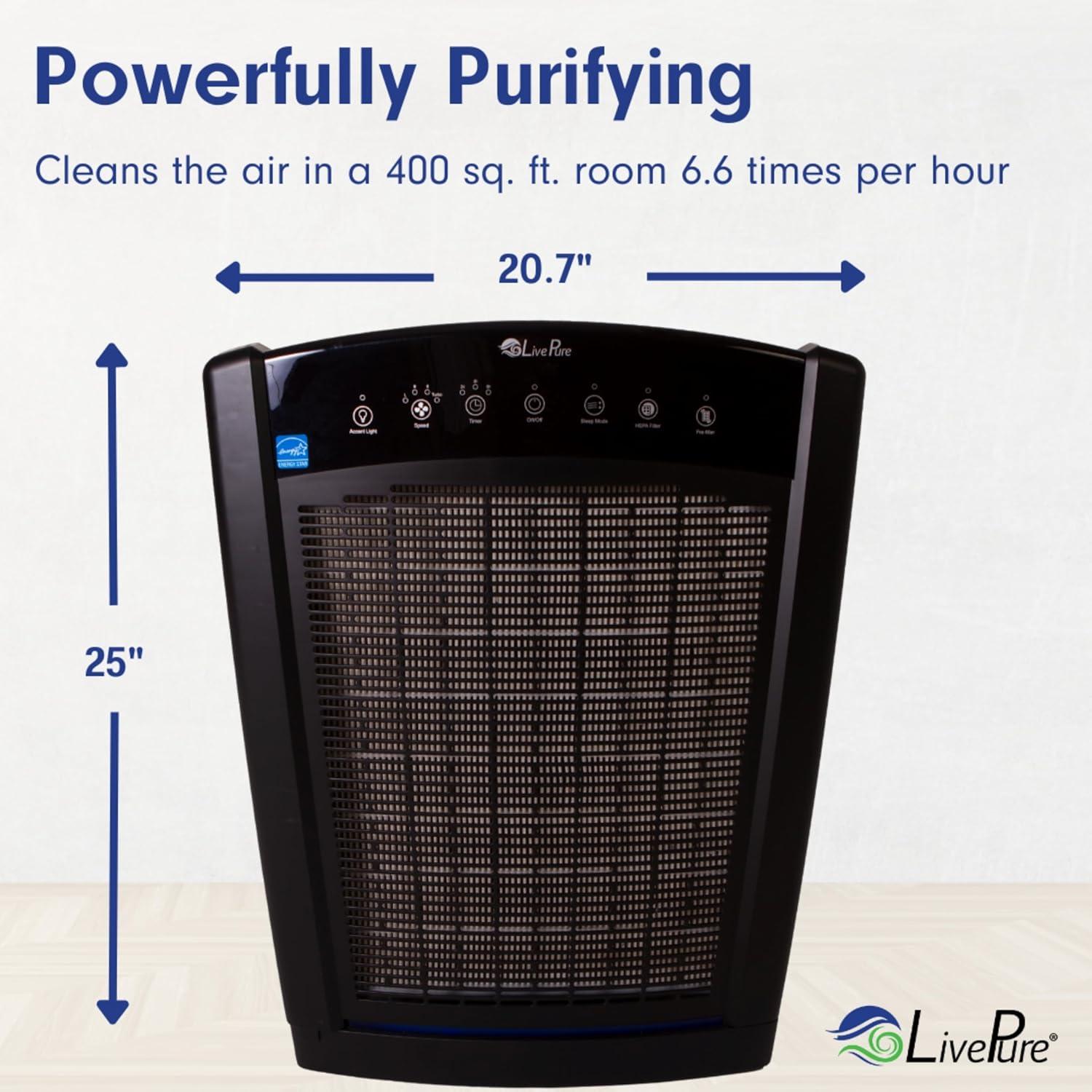 Graphite Multi-Room True HEPA Console Air Purifier