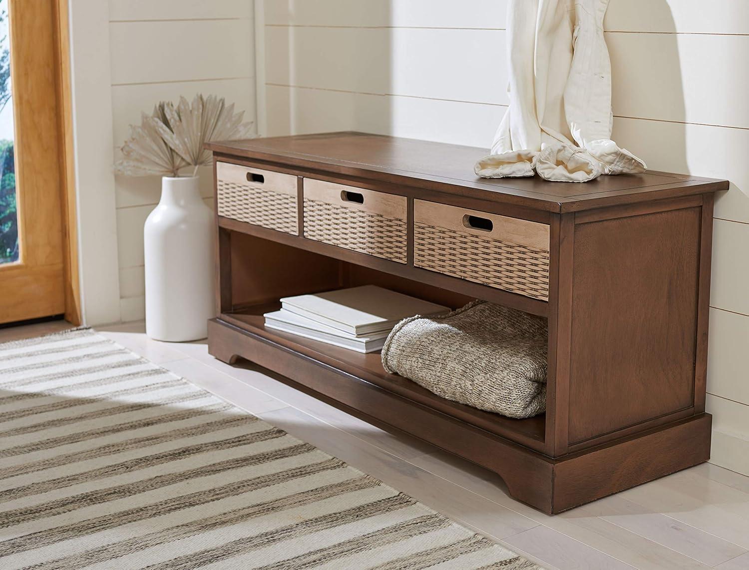 Landers 3 Drawer Storage Bench  - Safavieh