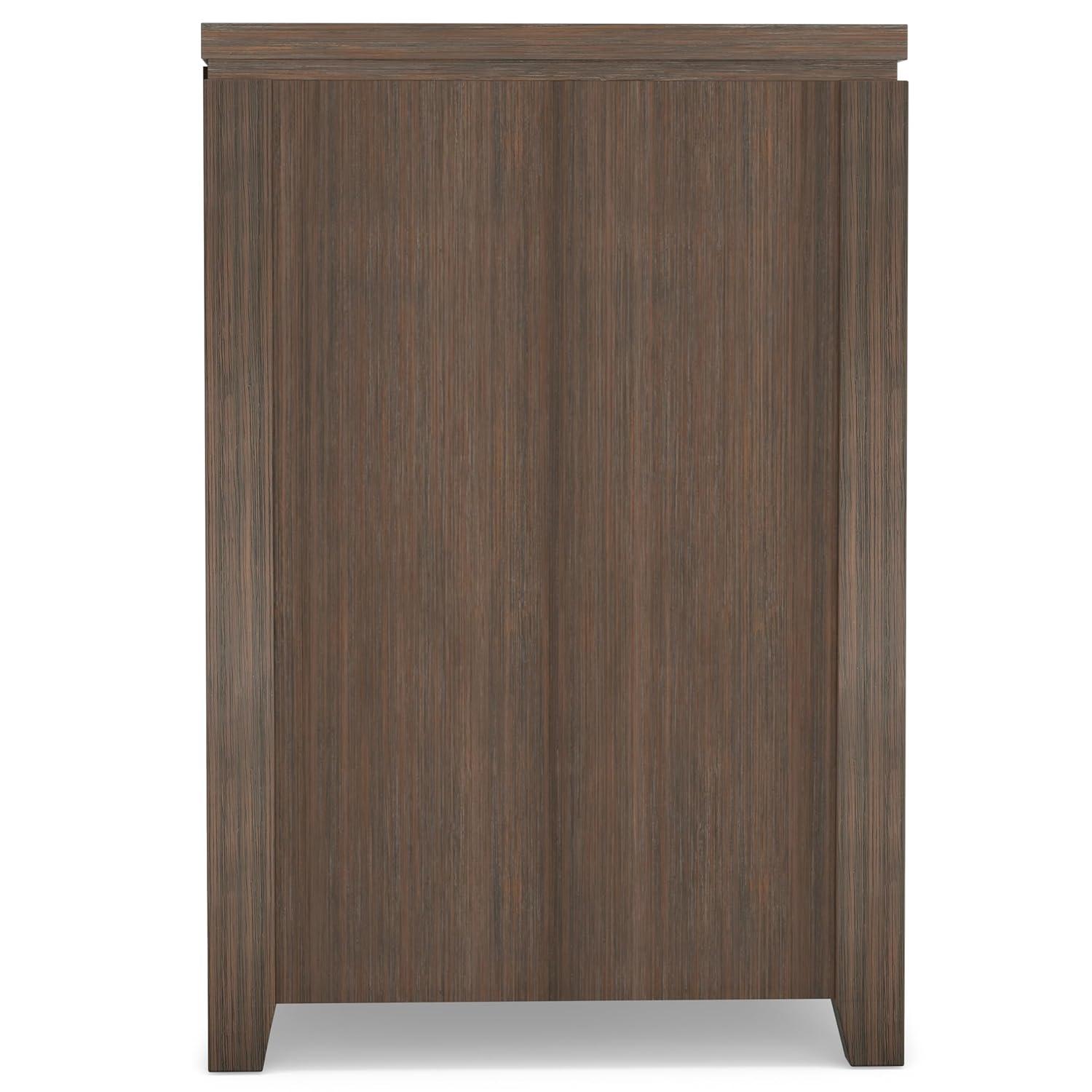 Simpli Home Cosmopolitan SOLID WOOD 72 inch Wide TV Media Stand For TVs up to 80 inches