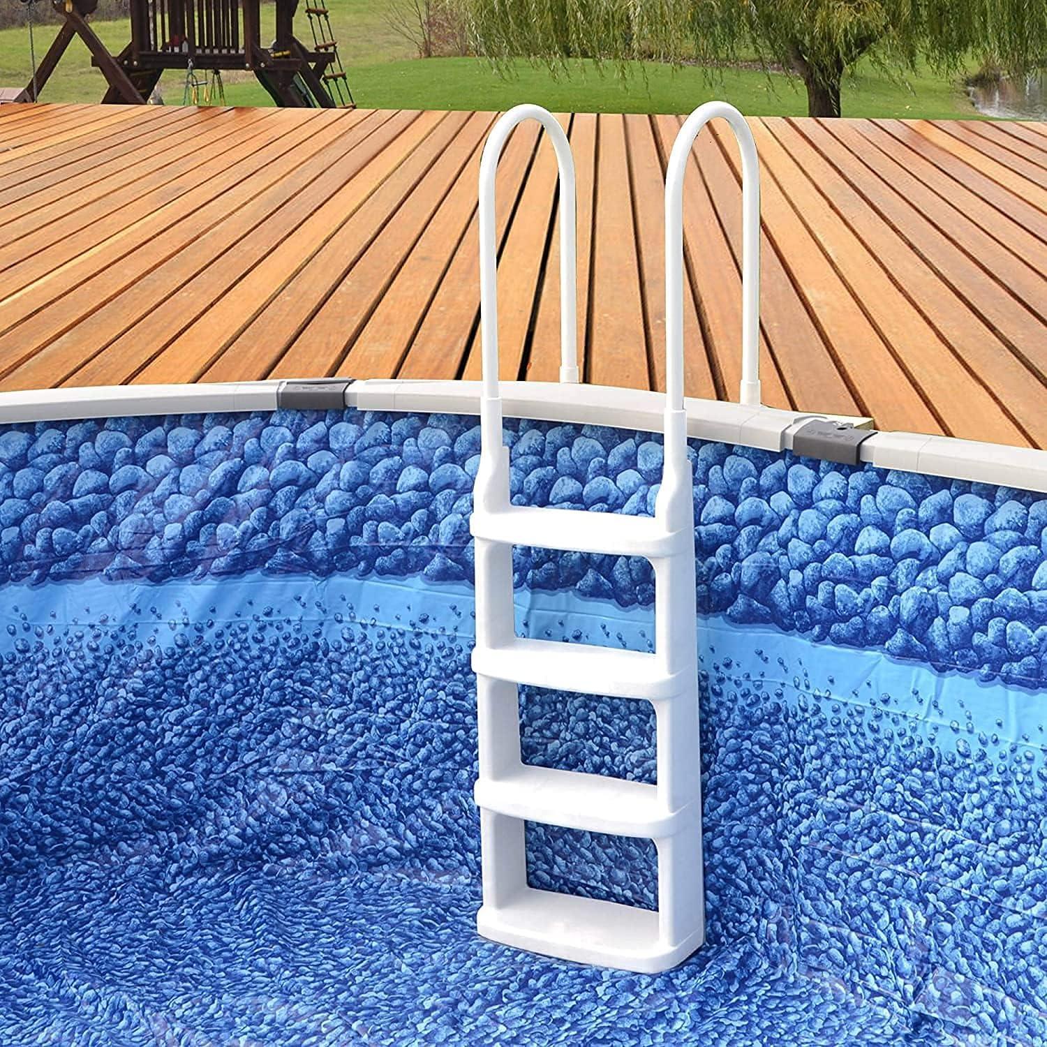Main Access 200200 Easy Incline Above Ground In Pool Swimming Ladder, White