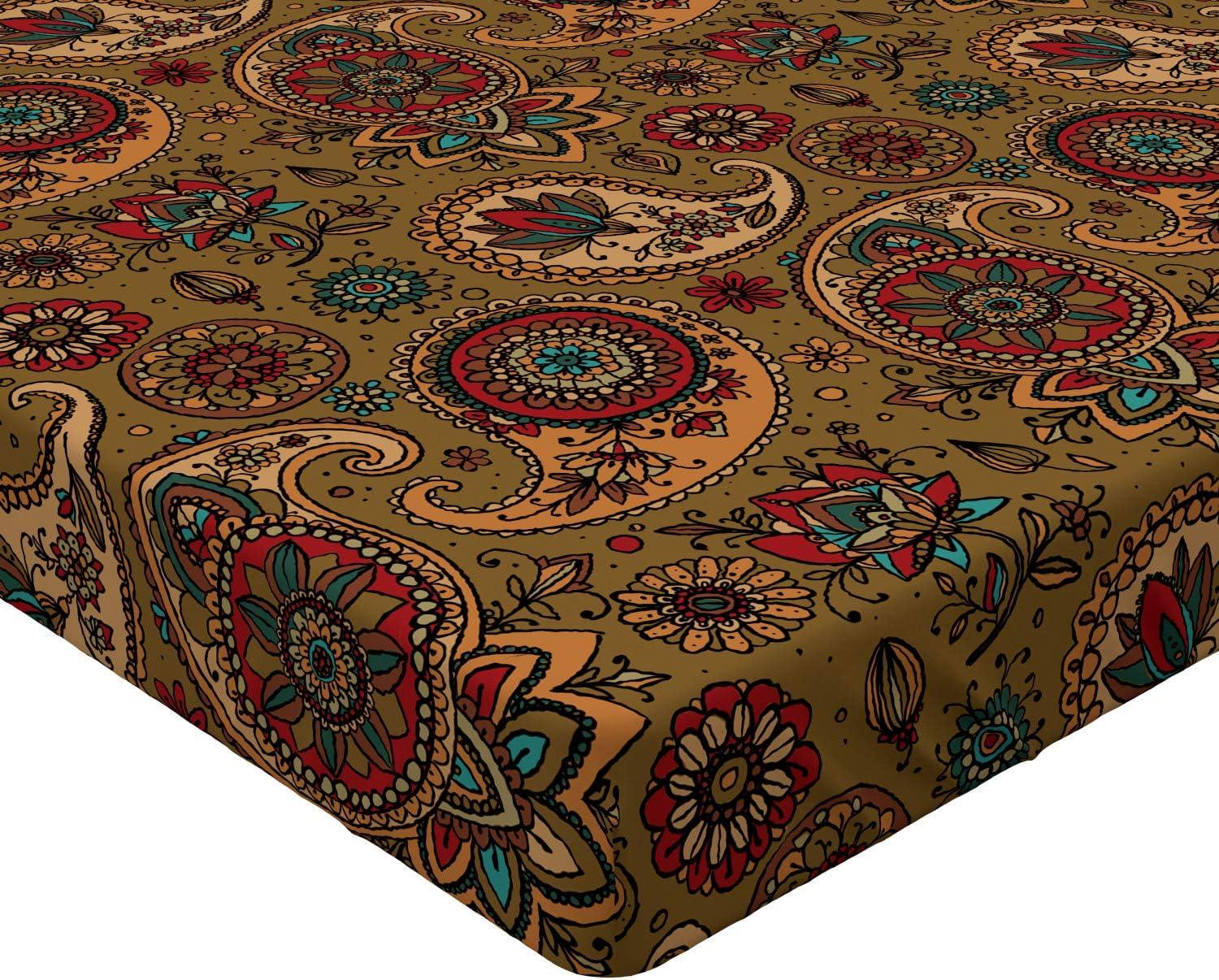 Microfiber Paisley Fitted Sheet