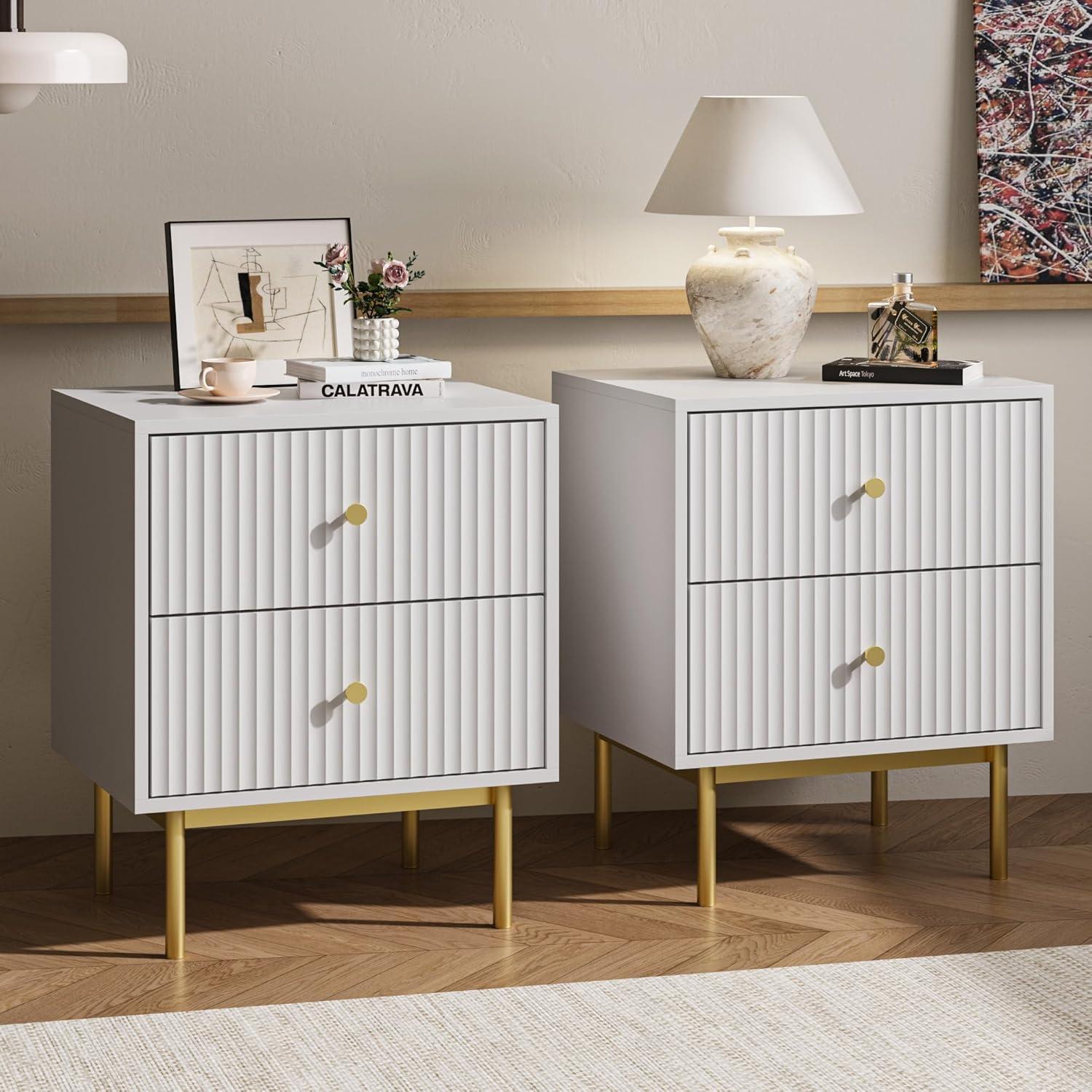 Nightstand With 2 Drawers (Set of 2)