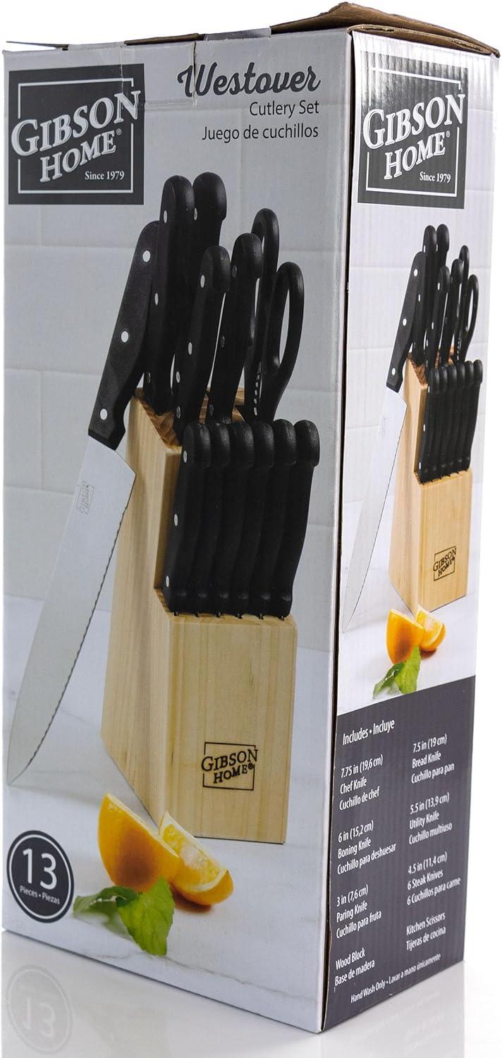 Gibson Home Gibson Home Westover Stainless Steel 13 Piece Knife Block Set