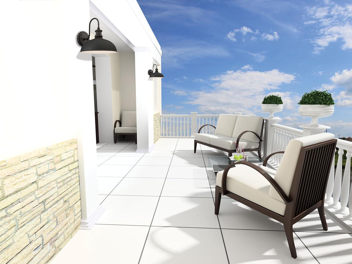 Minka Lavery Industrial Outdoor Barn Light Fixture Black Gooseneck Arm 11 3/4" for Post Exterior Deck House Porch Yard Patio