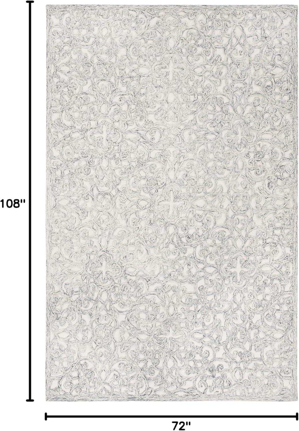 Trace TRC103 Hand Tufted Area Rug - Charcoal/Ivory - 6'x9' - Safavieh.