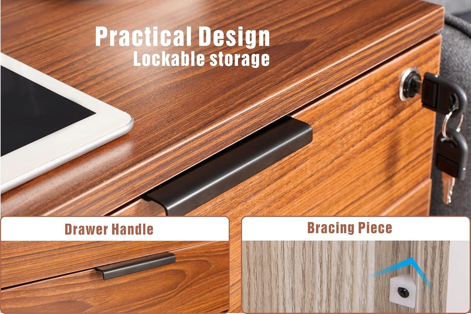 Zipcode Design™ Gosser 15.7'' Wide 3 -Drawer Mobile File Cabinet