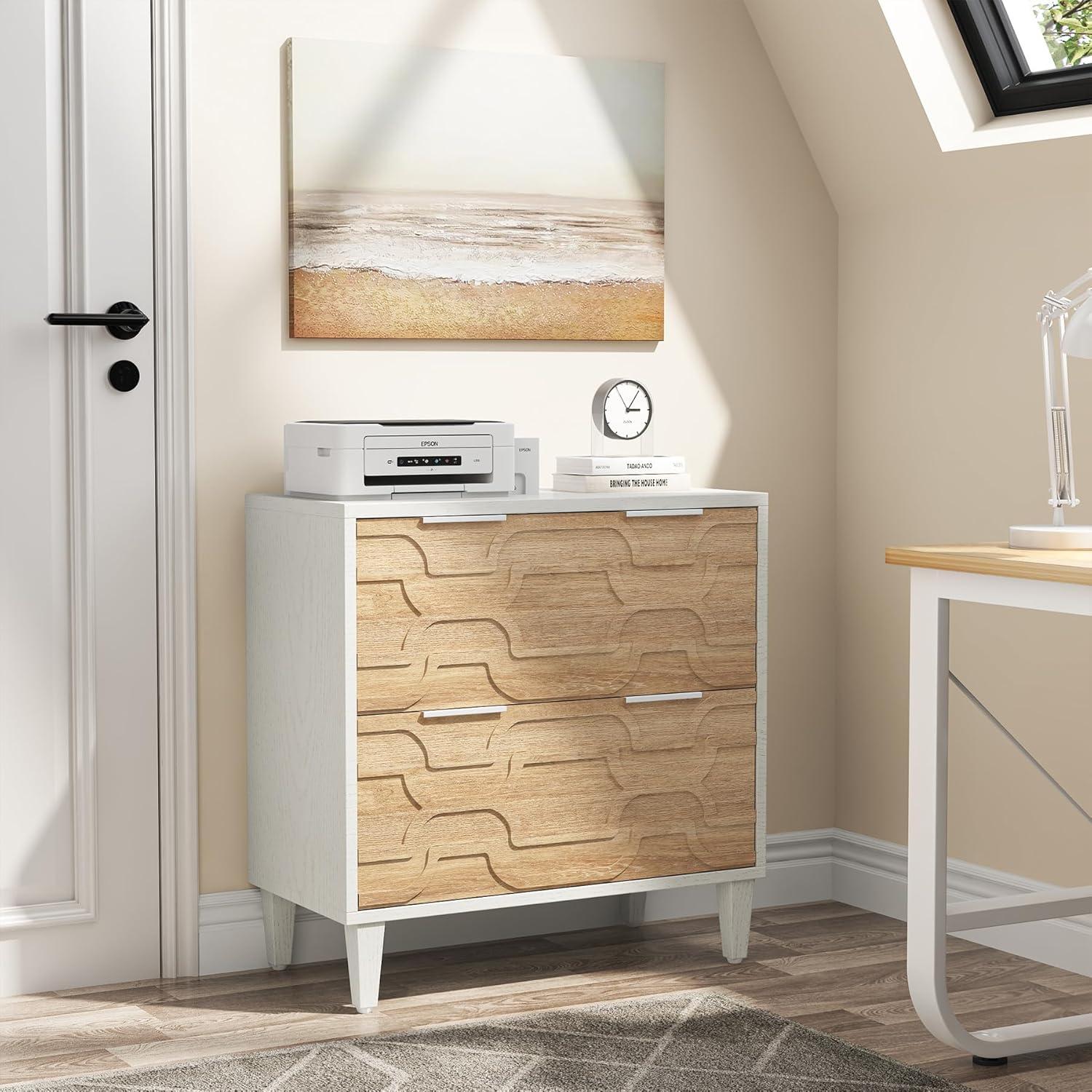 LITTLE TREE 2 Drawer Lateral File Cabinet Beige