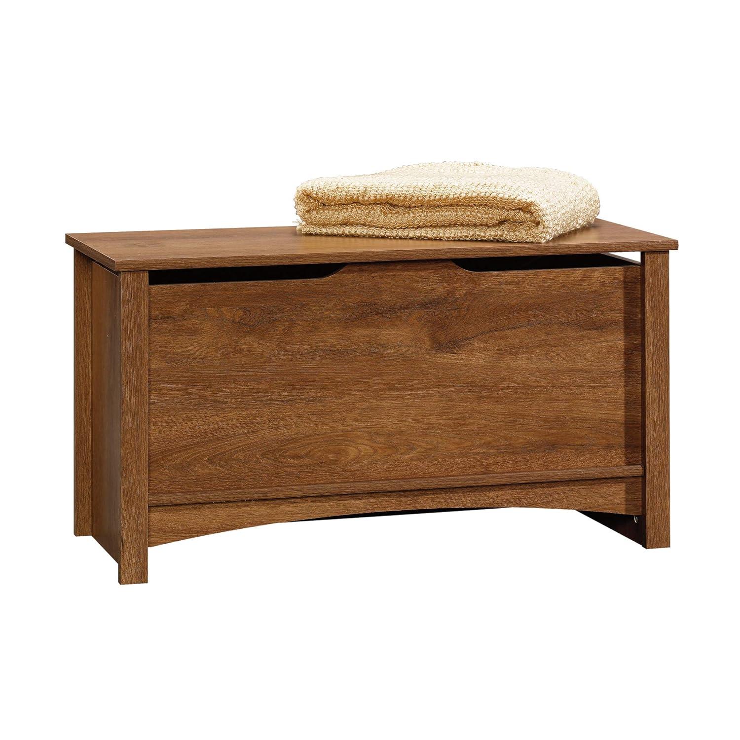 Oiled Oak 36" Wooden Storage Chest