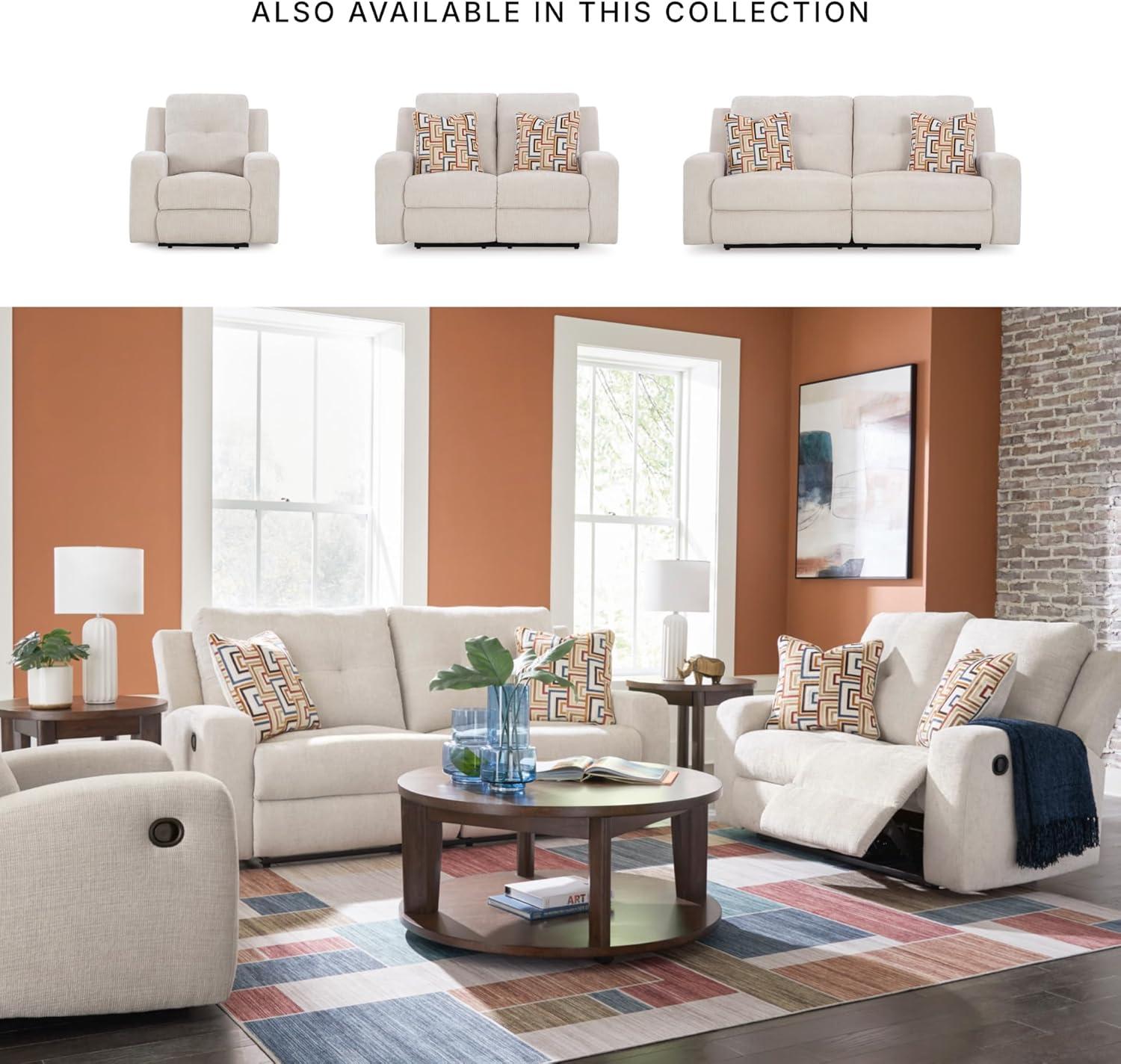 Signature Design by Ashley Danum Beige Reclining Sofa