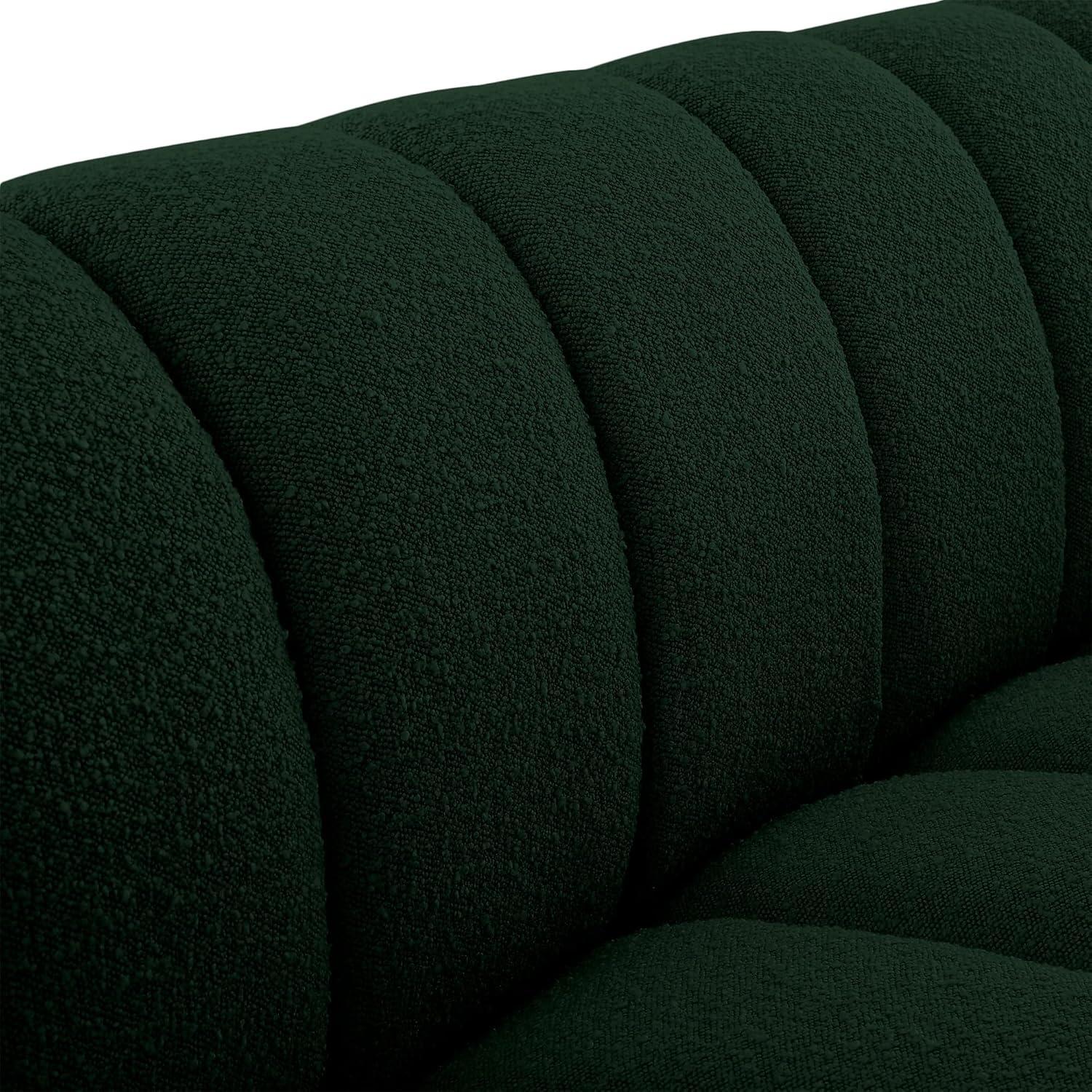 Meridian Furniture Elijah Green Boucle Fabric Sofa