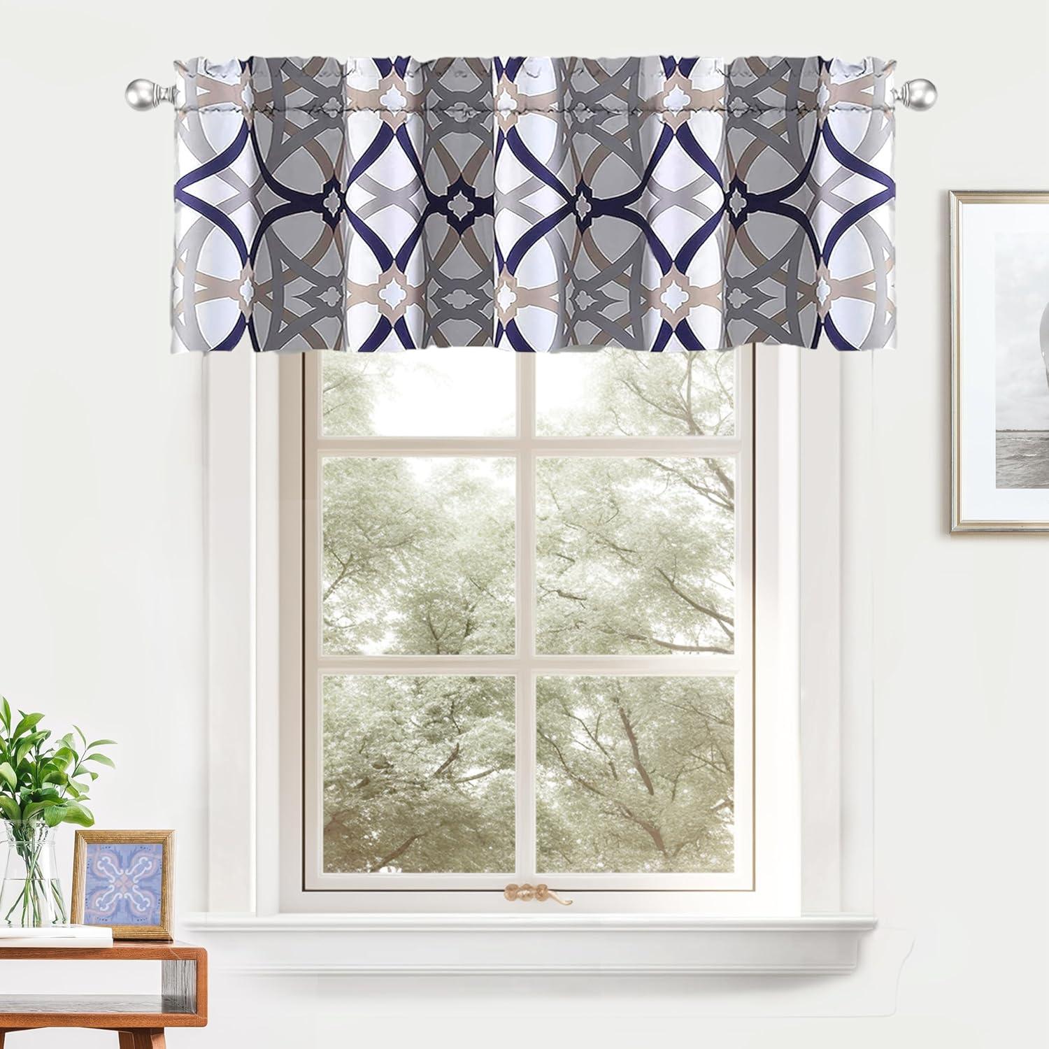 DriftAway Rod Pocket Blackout Valances, 52" x 14"