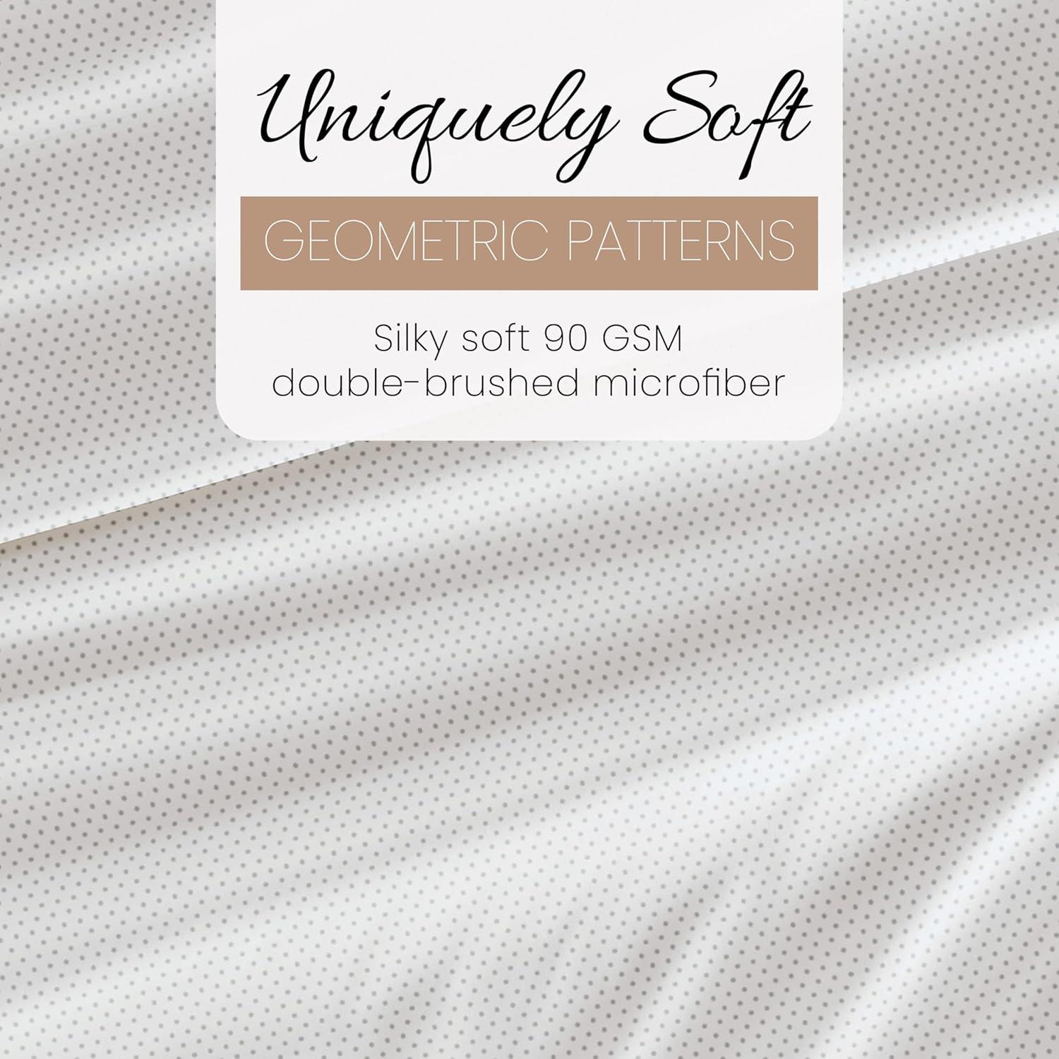 Simply Soft Striped Patterned 4 Piece Bed Sheet Set