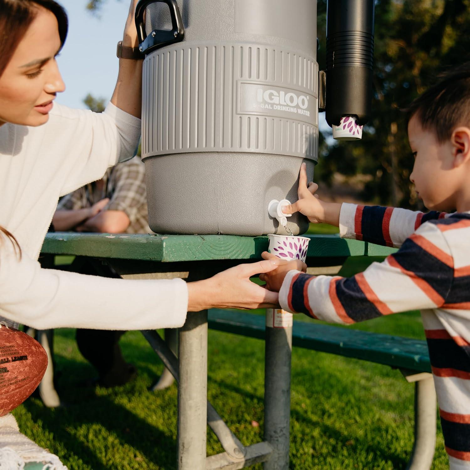 Igloo Sports Cooler Water Beverage Dispenser, Insulated 5 & 10 Gallon Water Cooler, Insulated Drink Dispenser with Spout, Portable Handwashing Stations