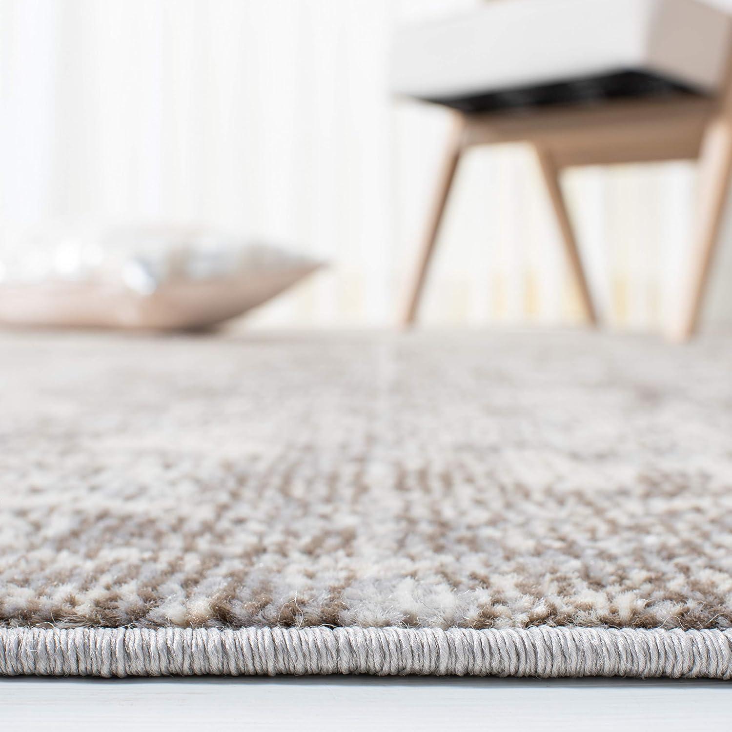 Madison MAD471 Power Loomed Indoor Runner Rug - Grey/Beige - 2'2"x16' - Safavieh