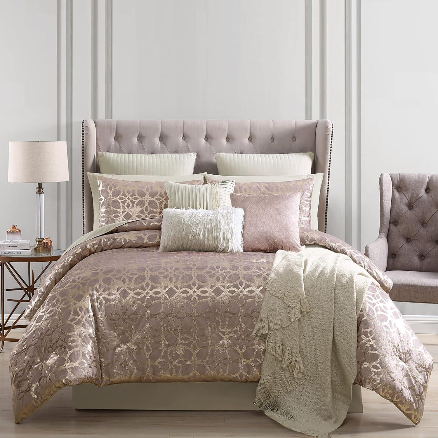 Riverbrook Home Shea 10 Piece Full Blush Comforter Set 84100