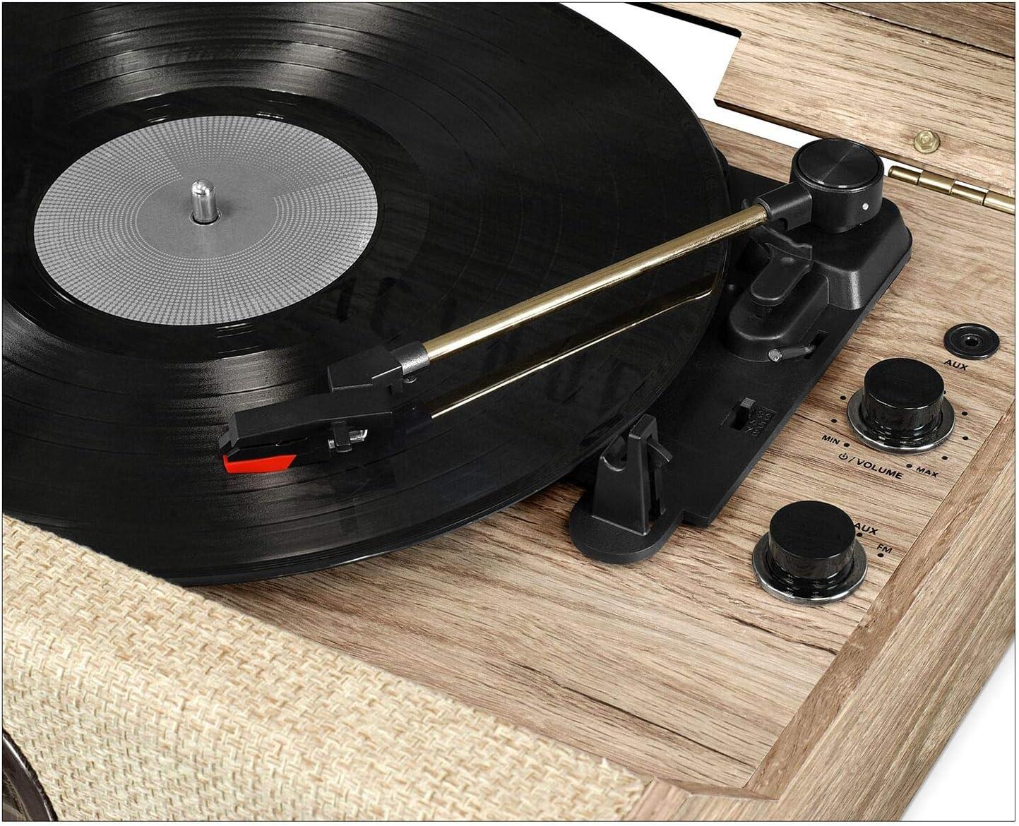 Victrola Highland 3-Speed Bluetooth Record Player - Farmhouse Oatmeal