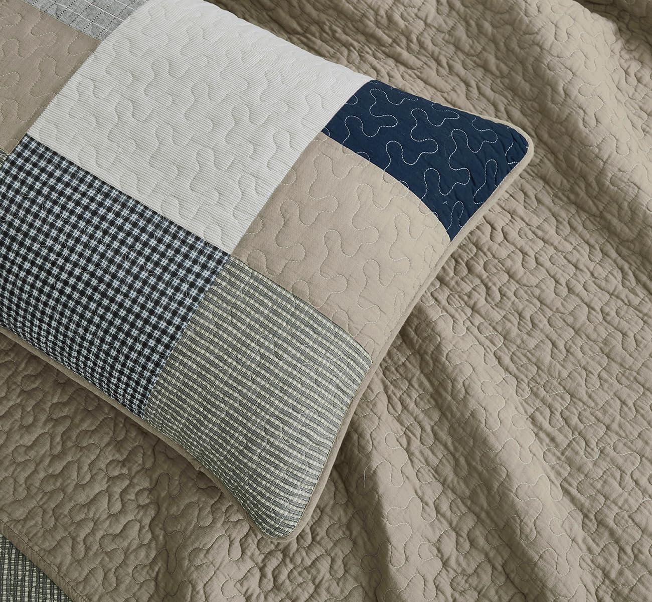Chezmoi Collection Addy Cotton Patchwork Quilt Set