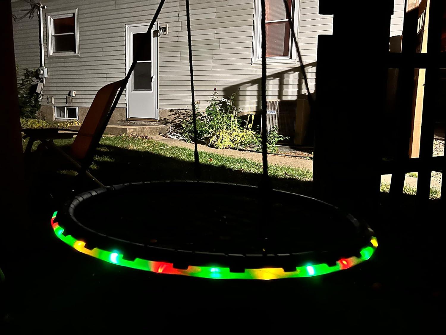 LED Web Riderz 40" Multicolor Outdoor Web Swing