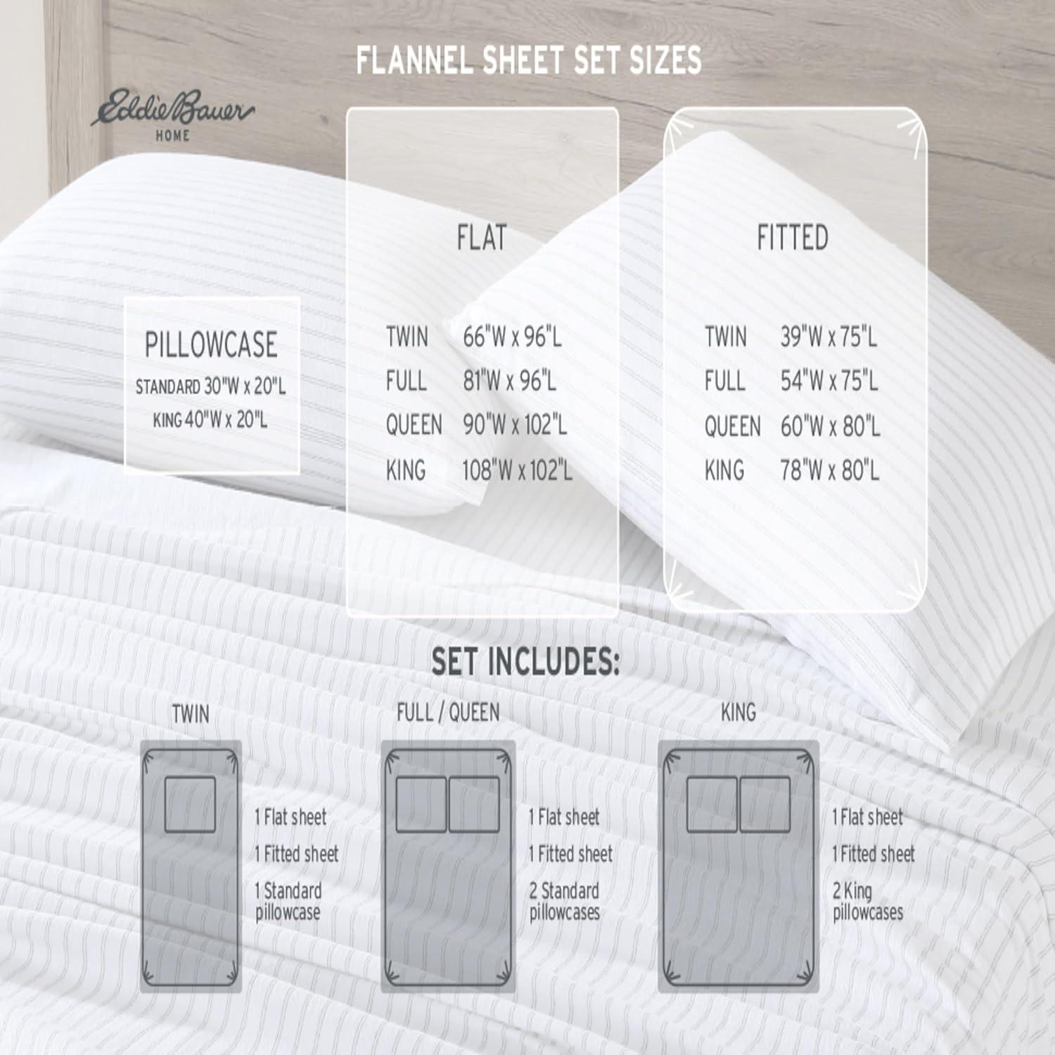 Eddie Bauer Cozy Cotton Flannel Sheet Sets