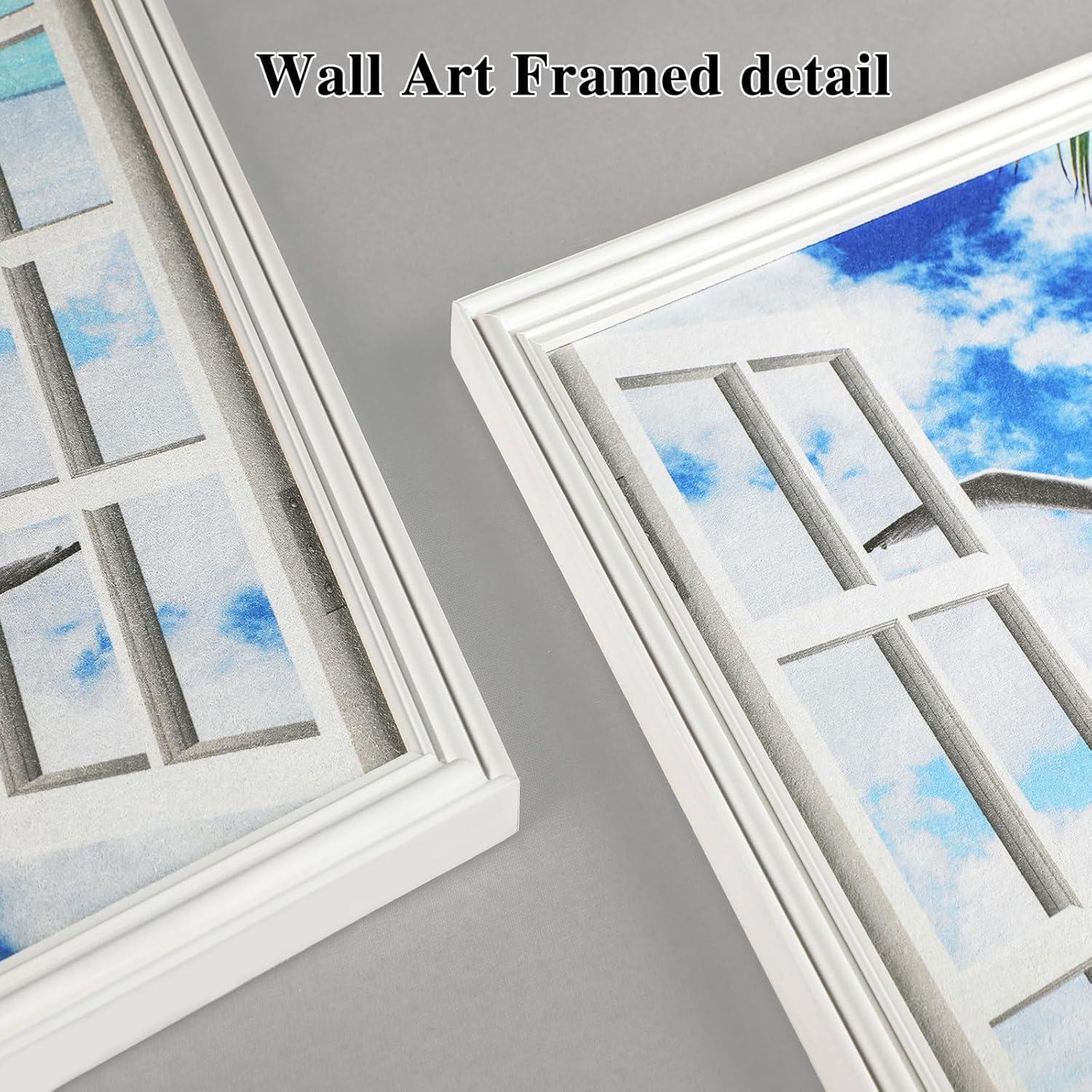 wall26 Canvas Print Wall Art Window View of Tropical Island Beach Paradise Nature Wilderness Photography Modern Art Rustic Scenic Colorful Ultra for Living Room, Bedroom, Office - 24"x36"