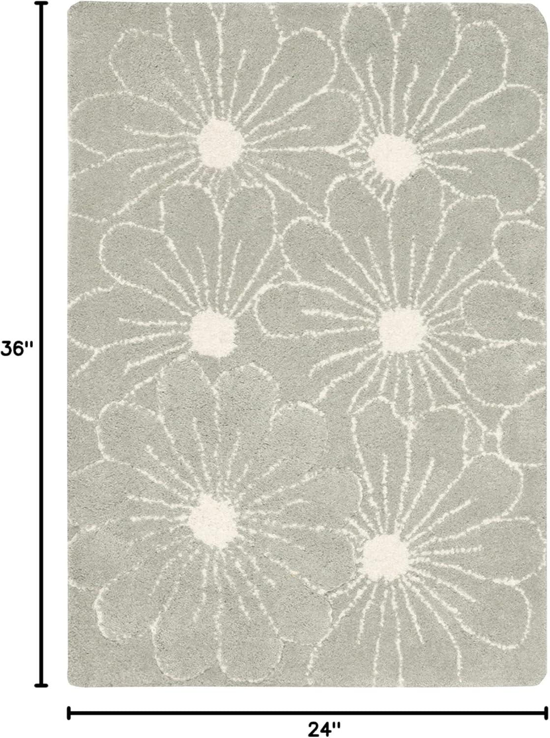 SAFAVIEH Soho Megan Floral Wool Area Rug, Ivory/Black, 5' x 8'