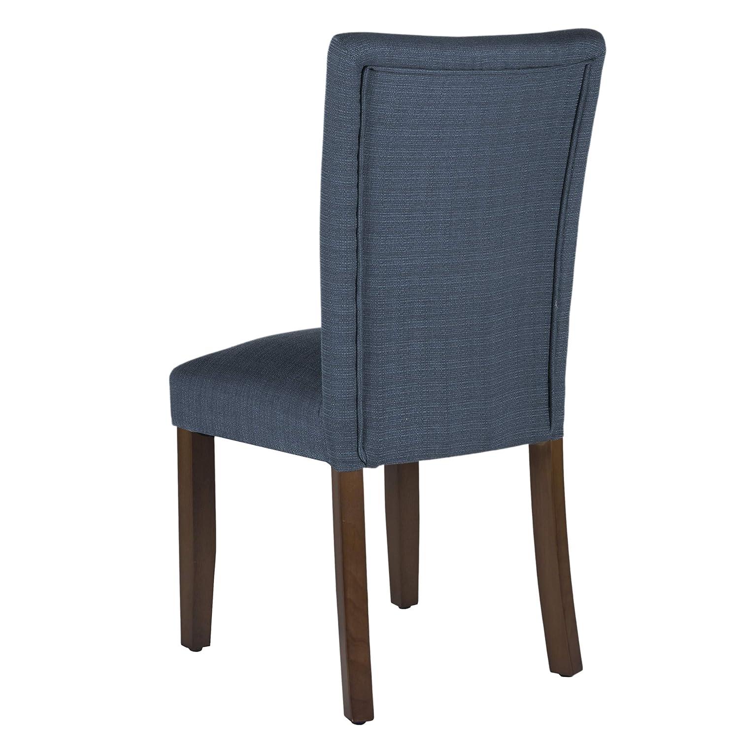 HomePop Classic Parsons Dining Chair, Blue Fabric