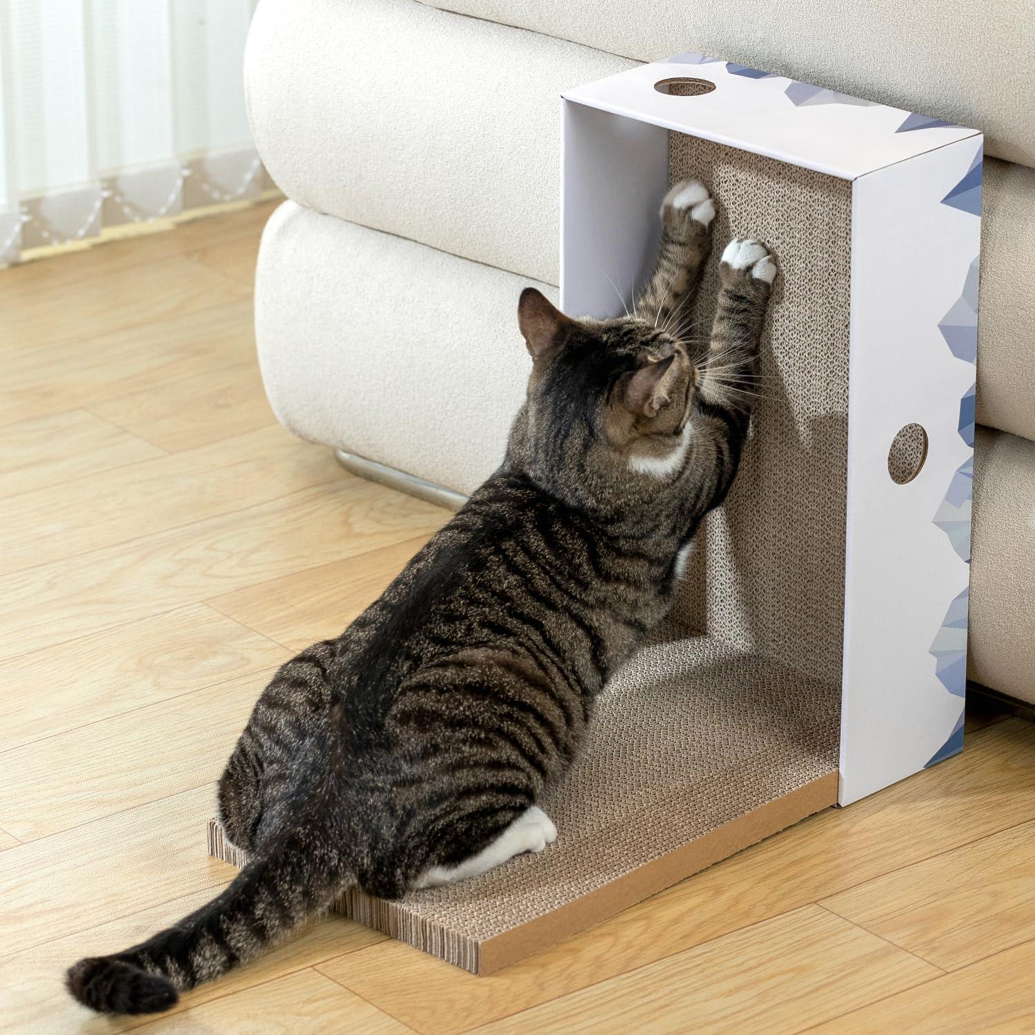 Conlun Cat Scratcher Cardboards with Box, 5-Pack Replacement Reversible Cat Scratcher Pad, Large