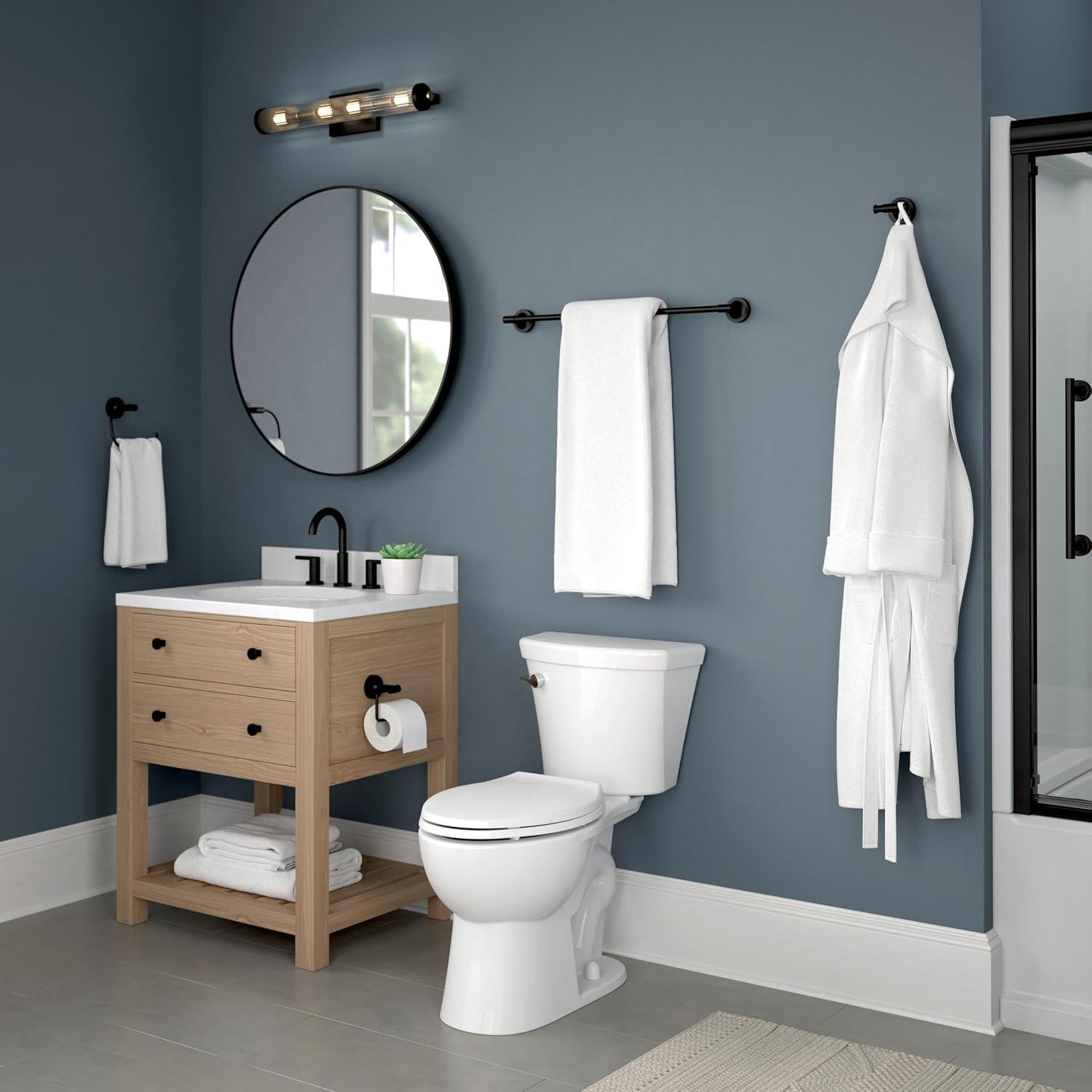 Voisin Double Towel Hook Bath Hardware Accessory in Matte Black