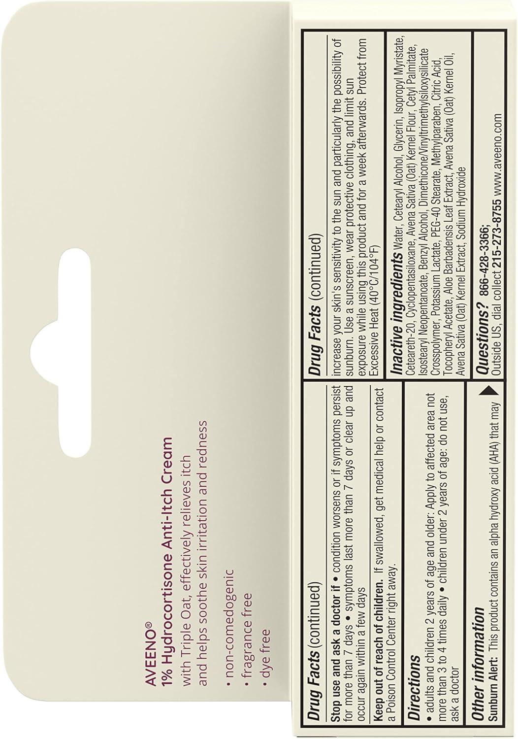 Aveeno Active Naturals Anti-itch Cream - 1oz