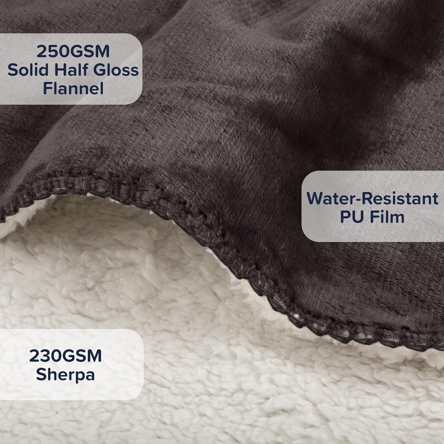 PETMAKER Water-Resistant Dog Blanket, Charcoal