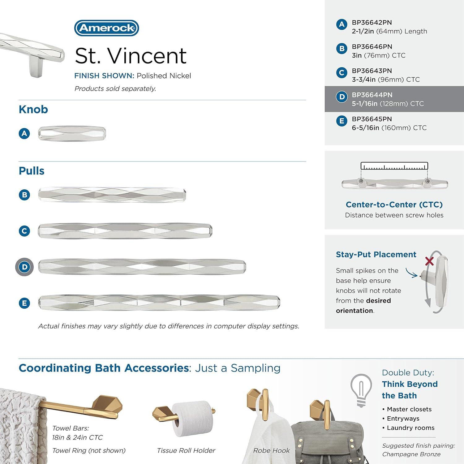 St. Vincent 5 1/16" Center to Center Bar Pull