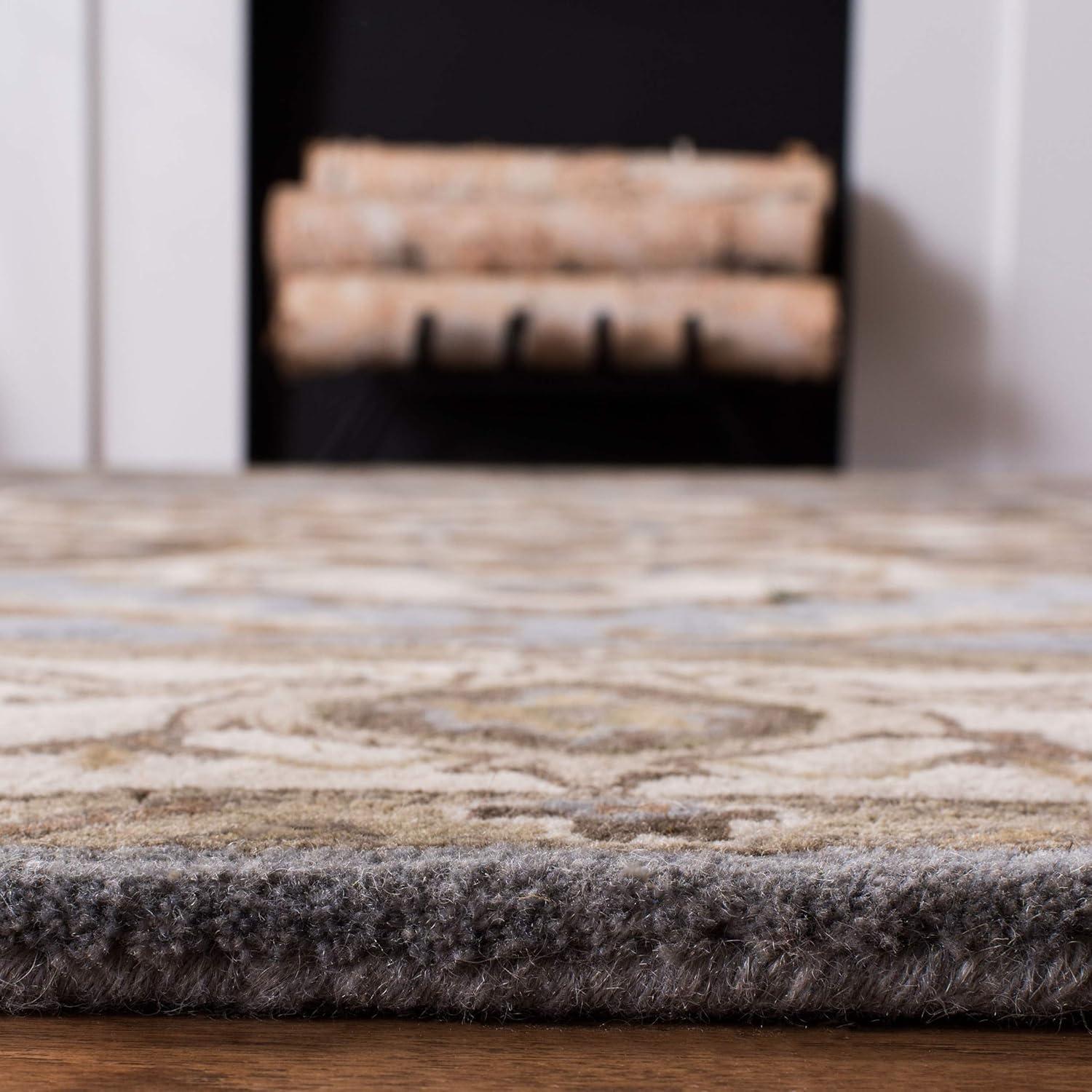 Royalty ROY700 Hand Tufted Indoor Area Rug - 8'x10' - Light Blue/Beige - Safavieh