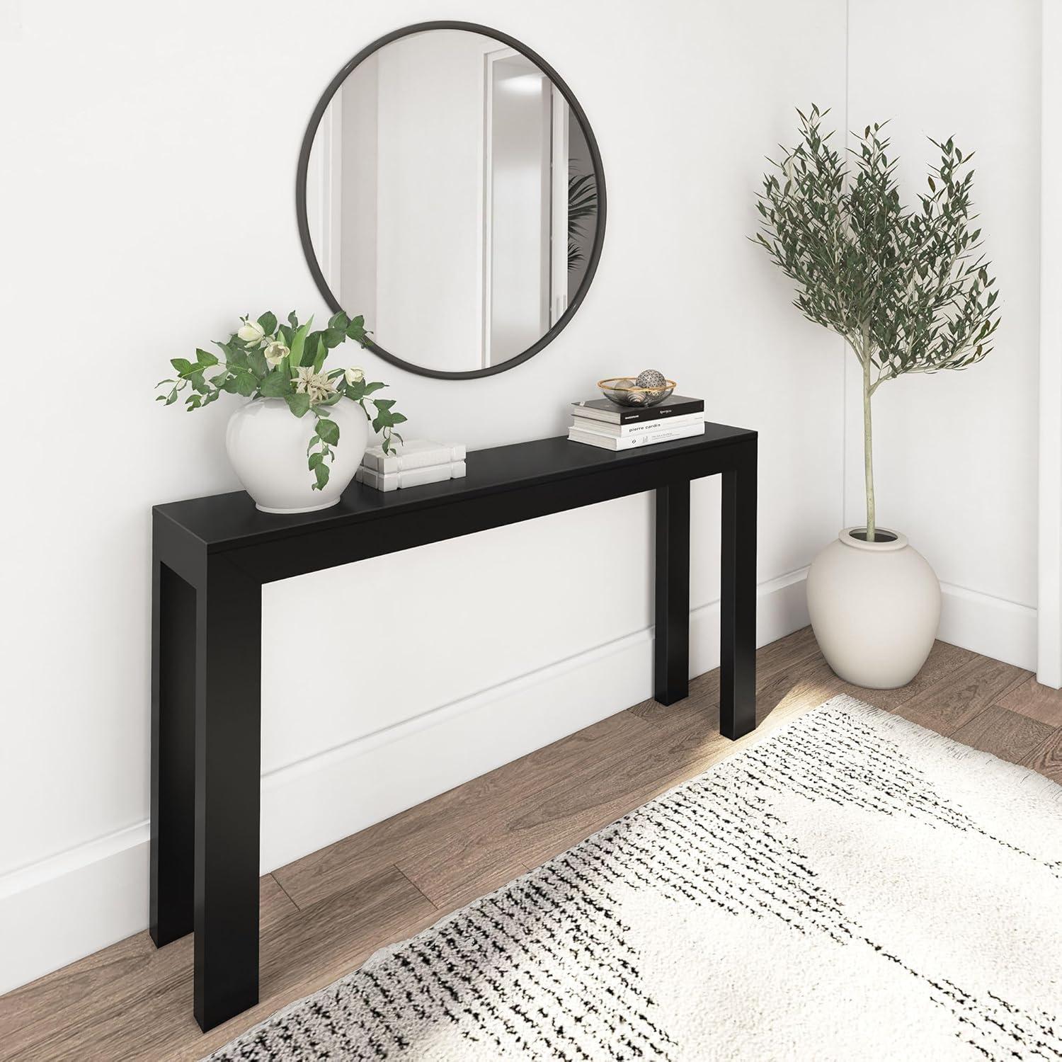 Leid 56" Solid Wood Console Table