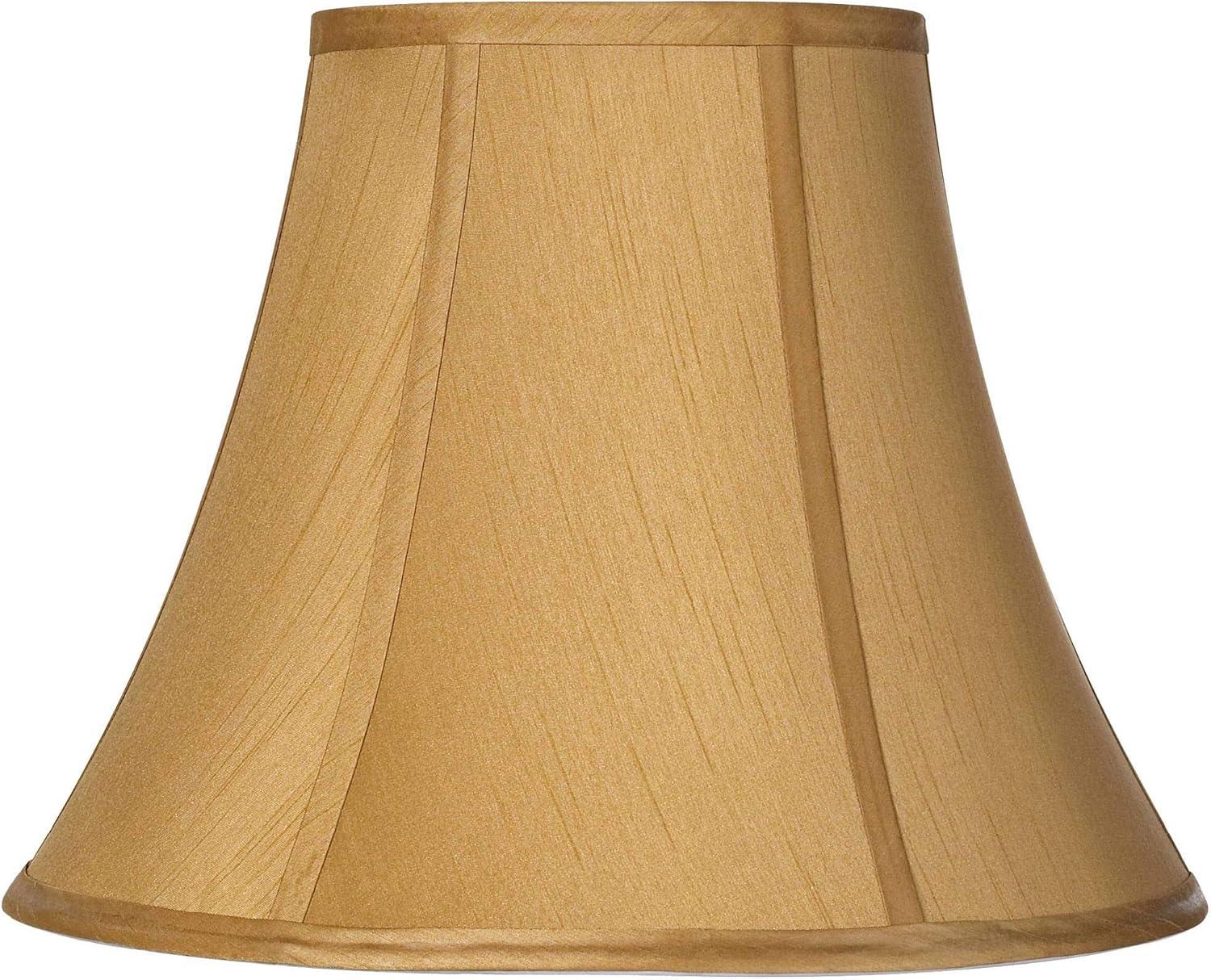 Coppery Gold Medium Bell Lamp Shade with Brass Fitter