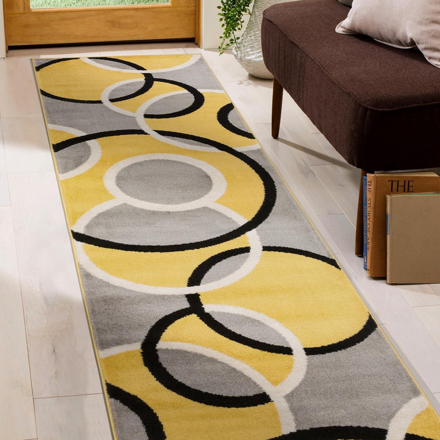 World Rug Gallery Modern Abstract Circles Area Rug