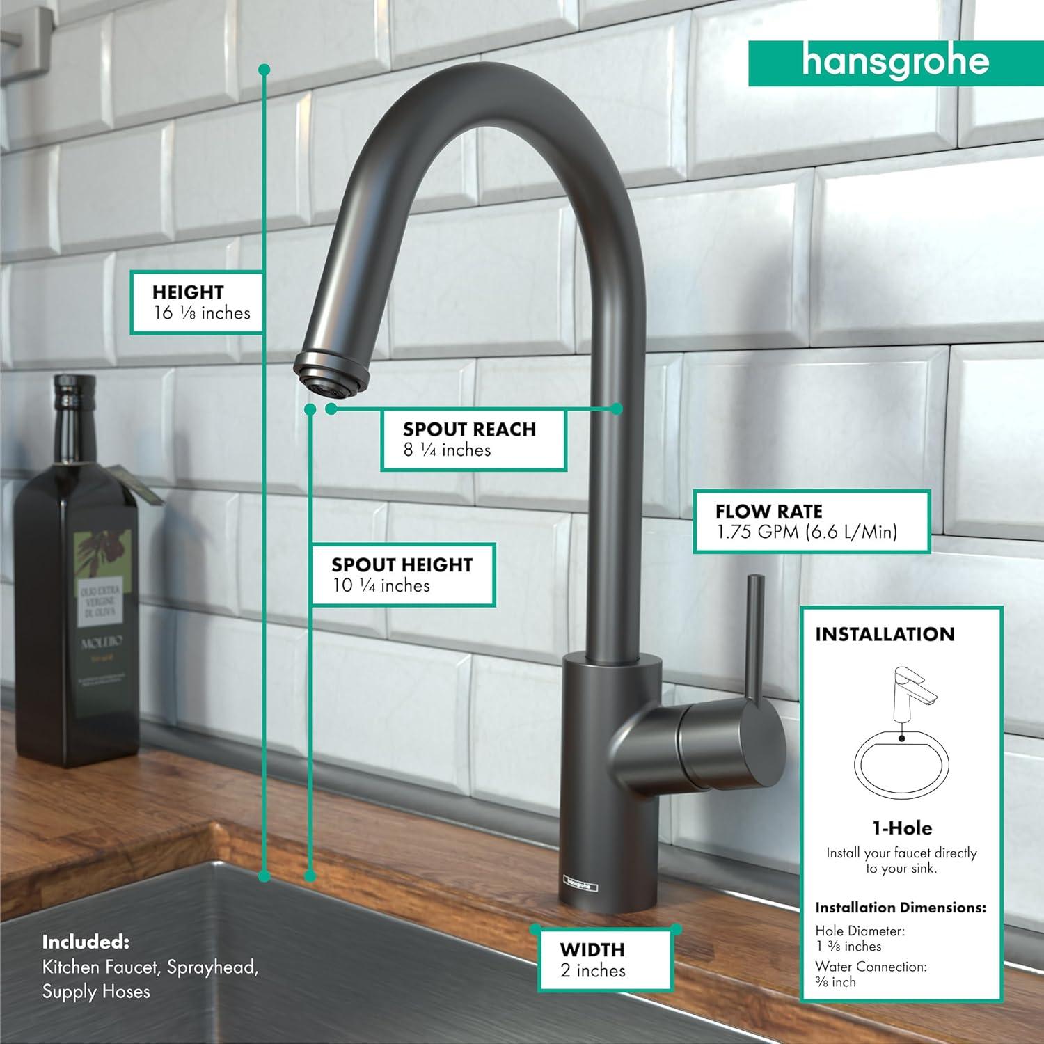 Talis S² Pull Down Single Handle Kitchen Faucet with Handle and Supply Lines