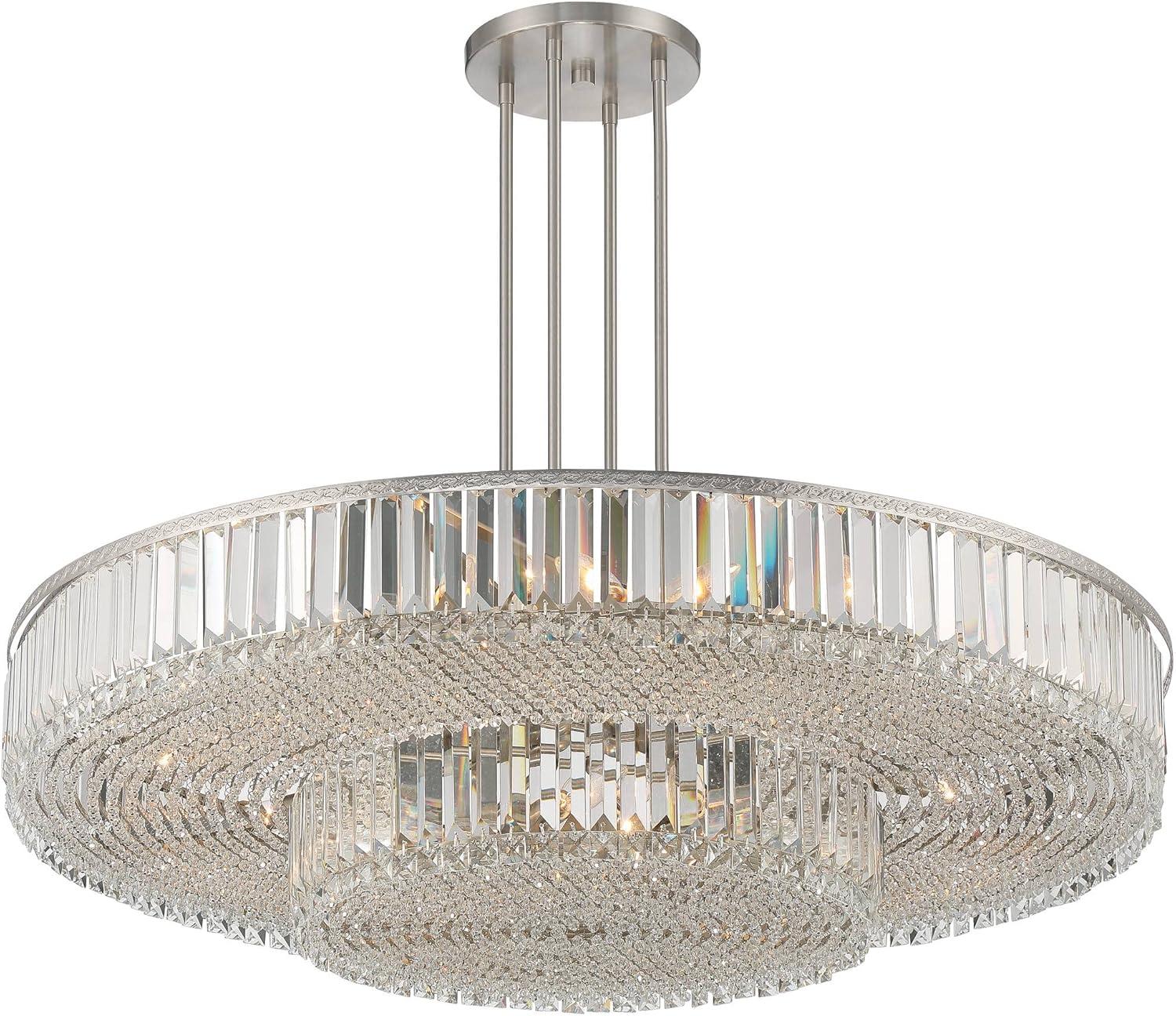 Ella 44.5" Brushed Nickel and Crystal Pendant Light