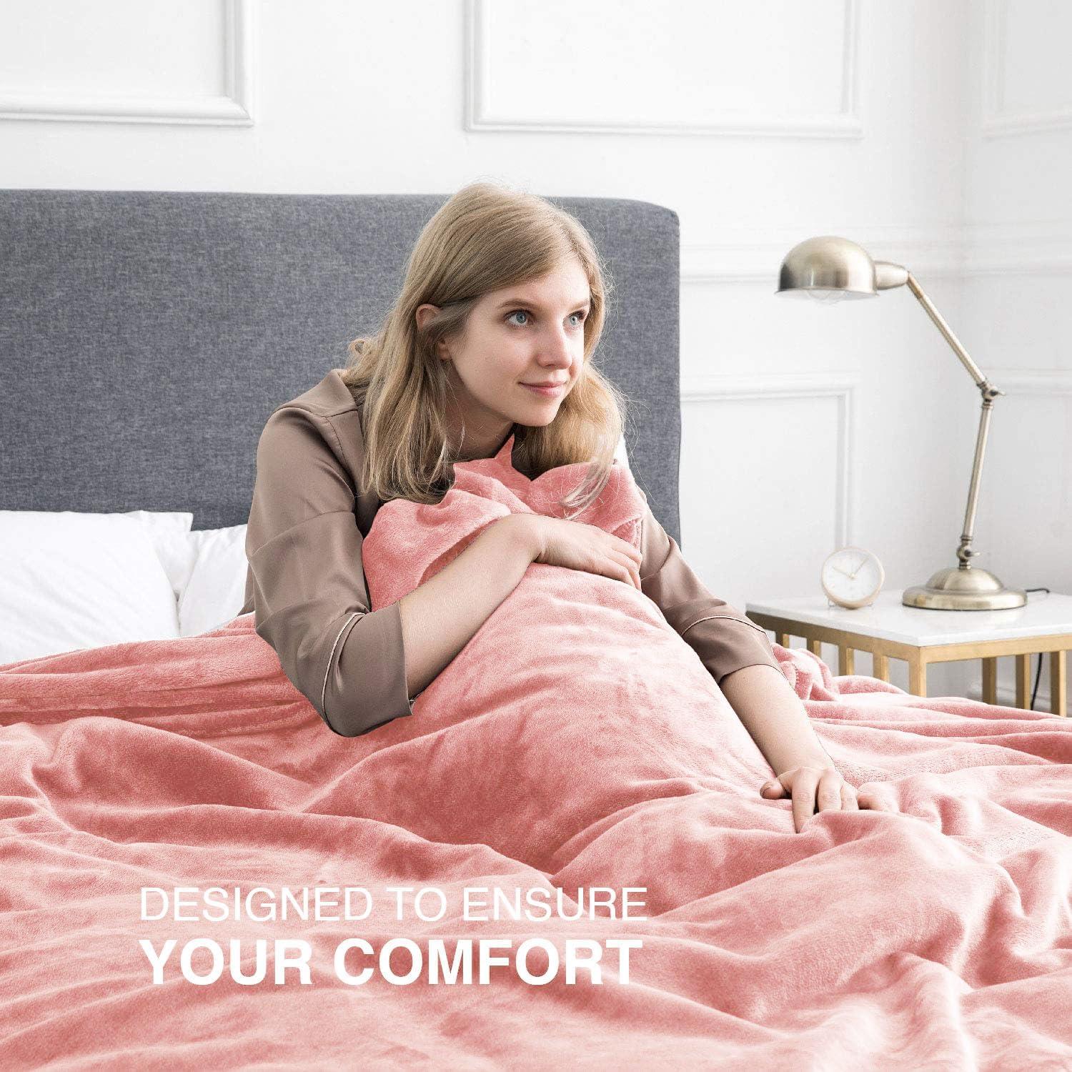 IMPERIAL HOMEWARE LONDON LIMITED Reversible Mink Faux Plush Fur Fleece Blanket