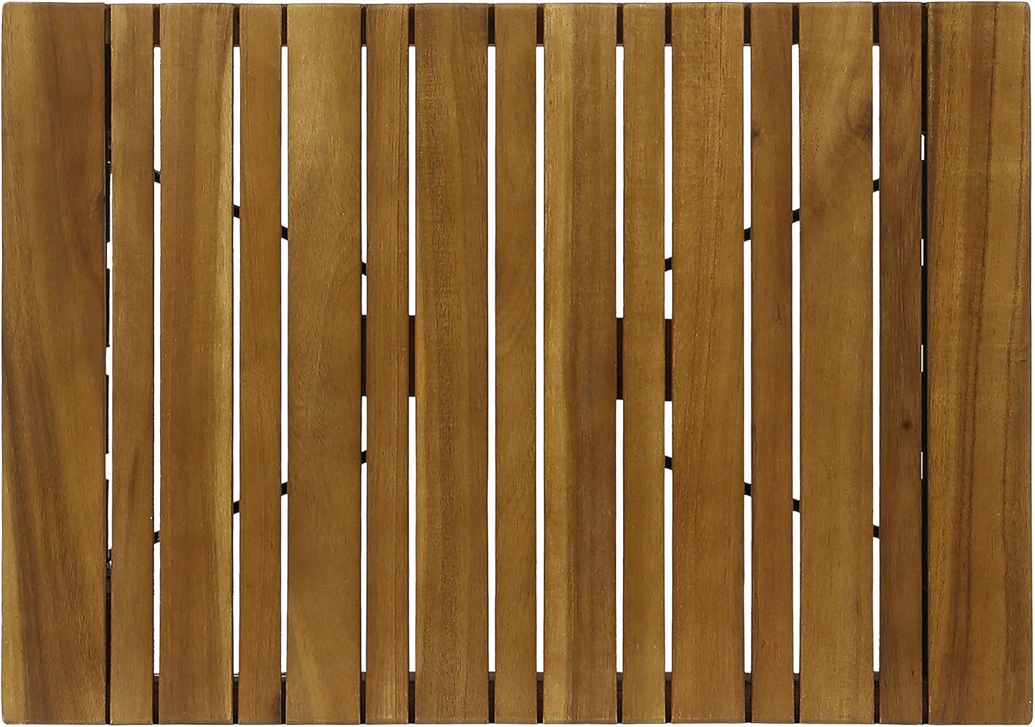 Huntsville Acacia Wood Foldable Side Table - Brown Patina/Gray - Christopher Knight Home: Water-Resistant, No Assembly Required